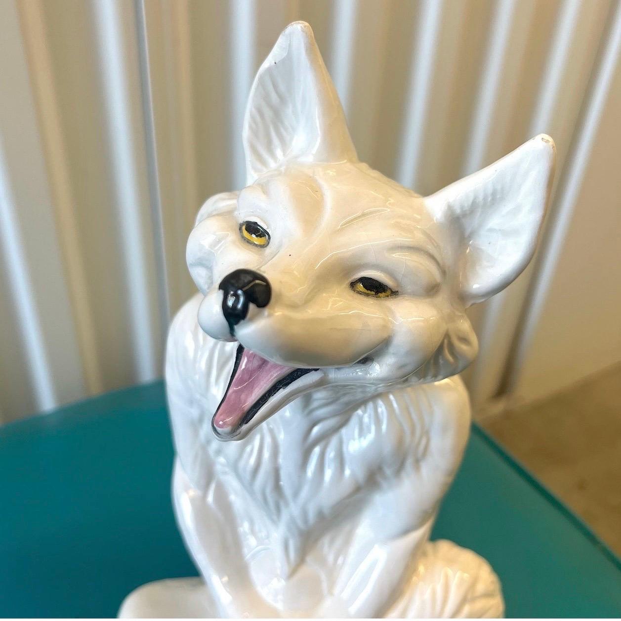 ceramic fox figurine