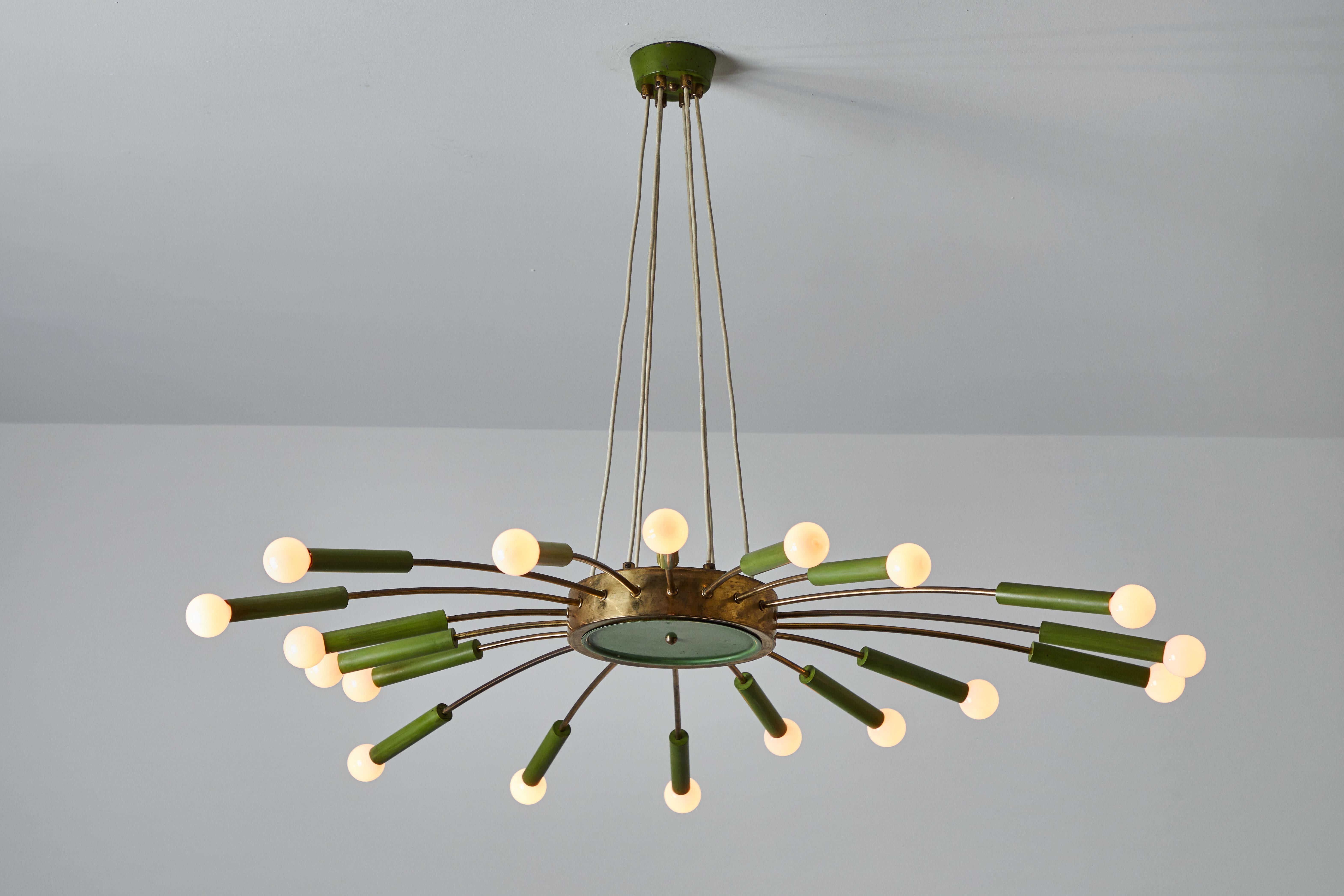 Mid-Century Modern Large Italian Chandelier