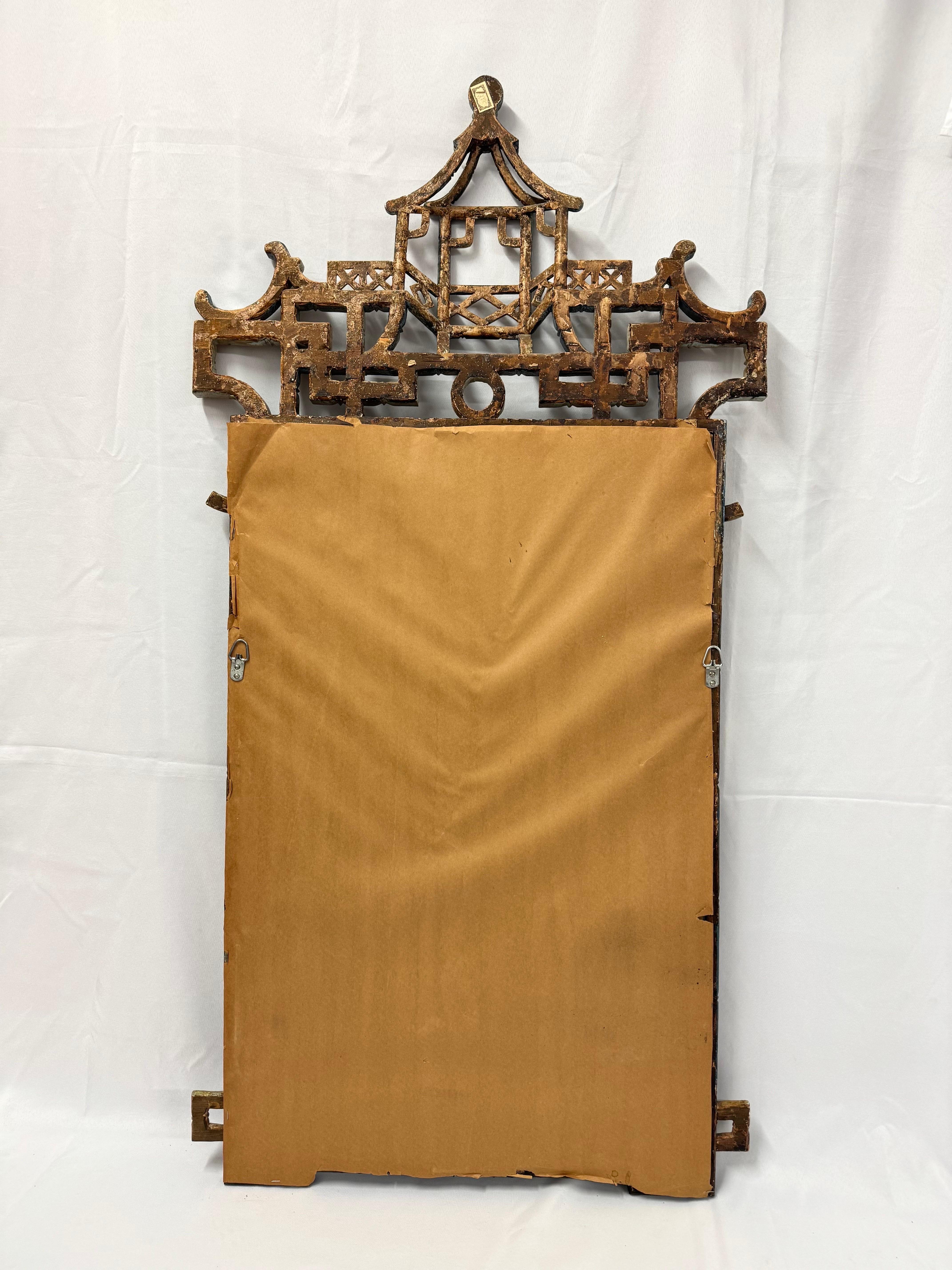 Large Italian Chinoiserie Pagoda Mirror 15