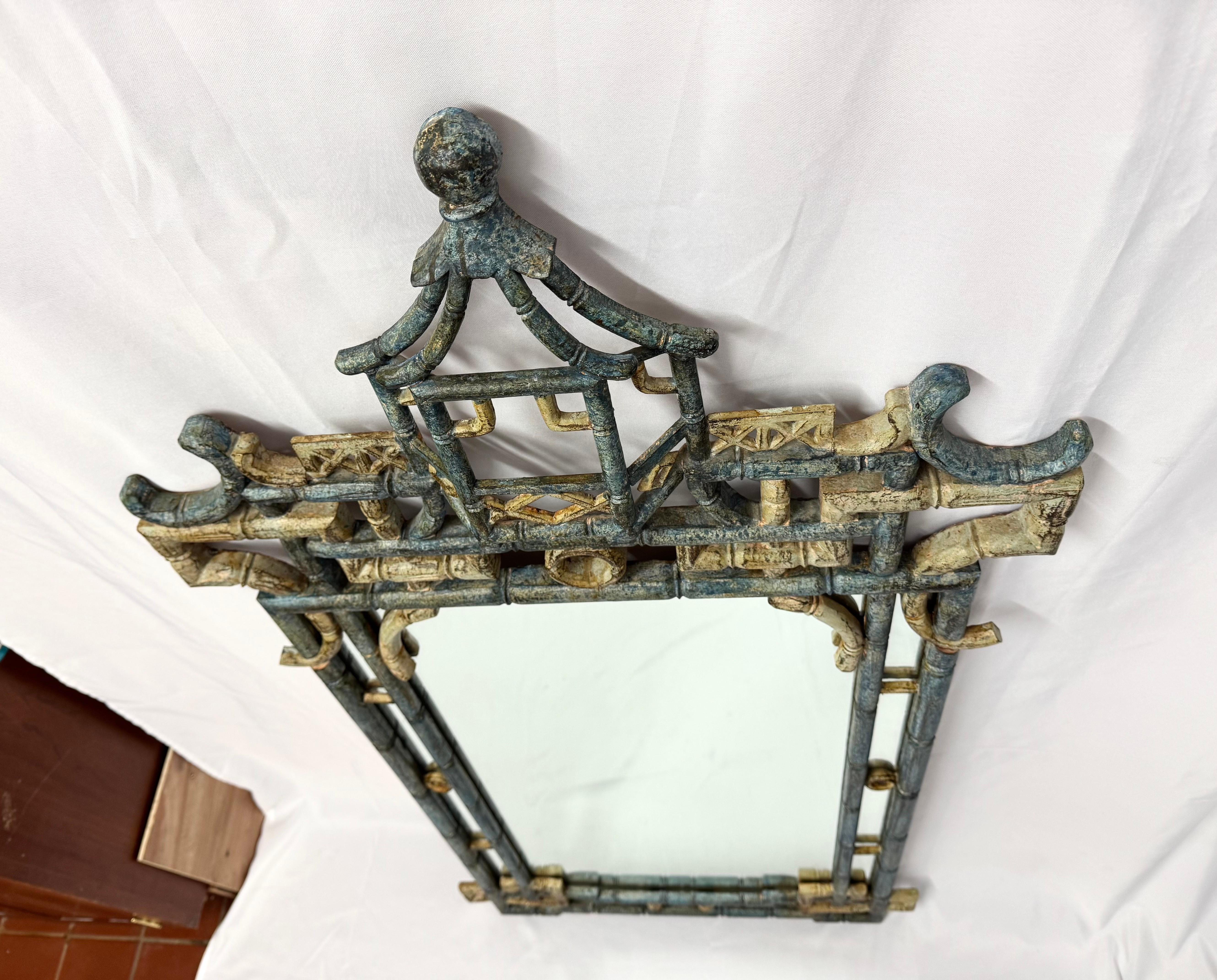 Large Italian Chinoiserie Pagoda Mirror 3
