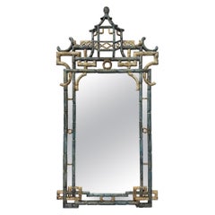 Large Italian Chinoiserie Pagoda Mirror