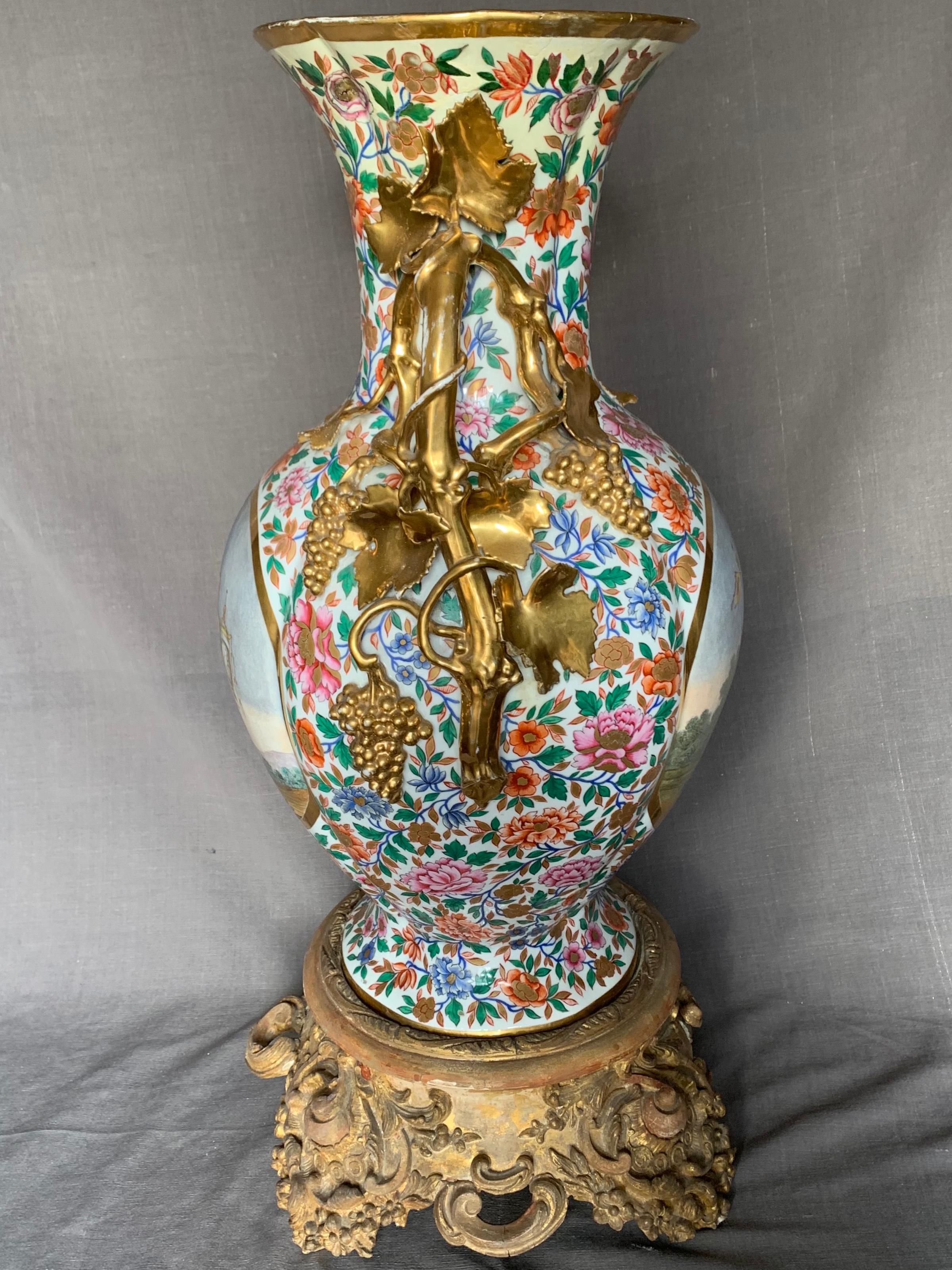 Large Italian Chinoiserie Vase For Sale 2
