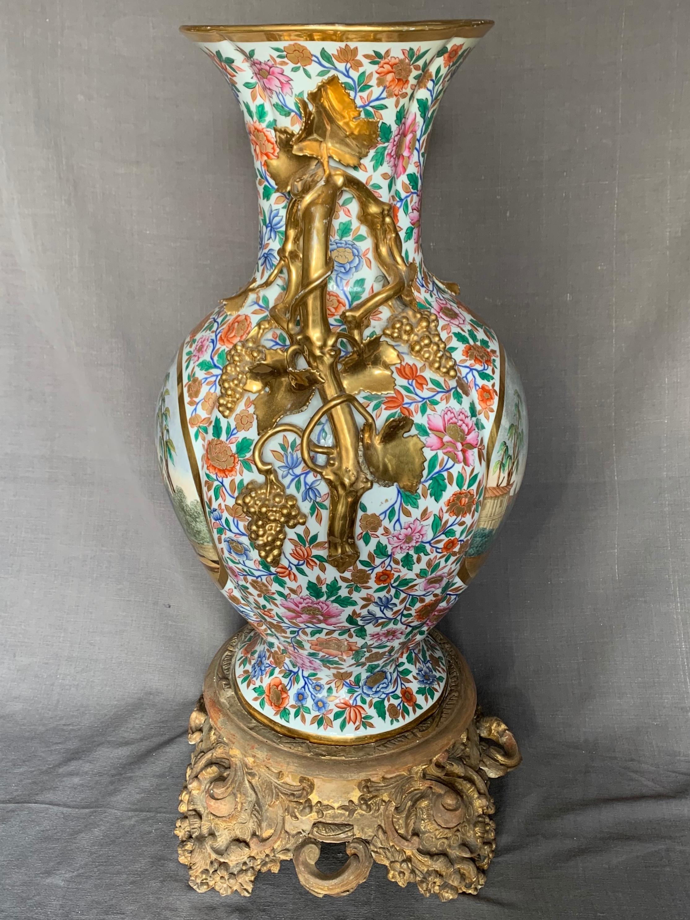 Large Italian Chinoiserie Vase For Sale 3