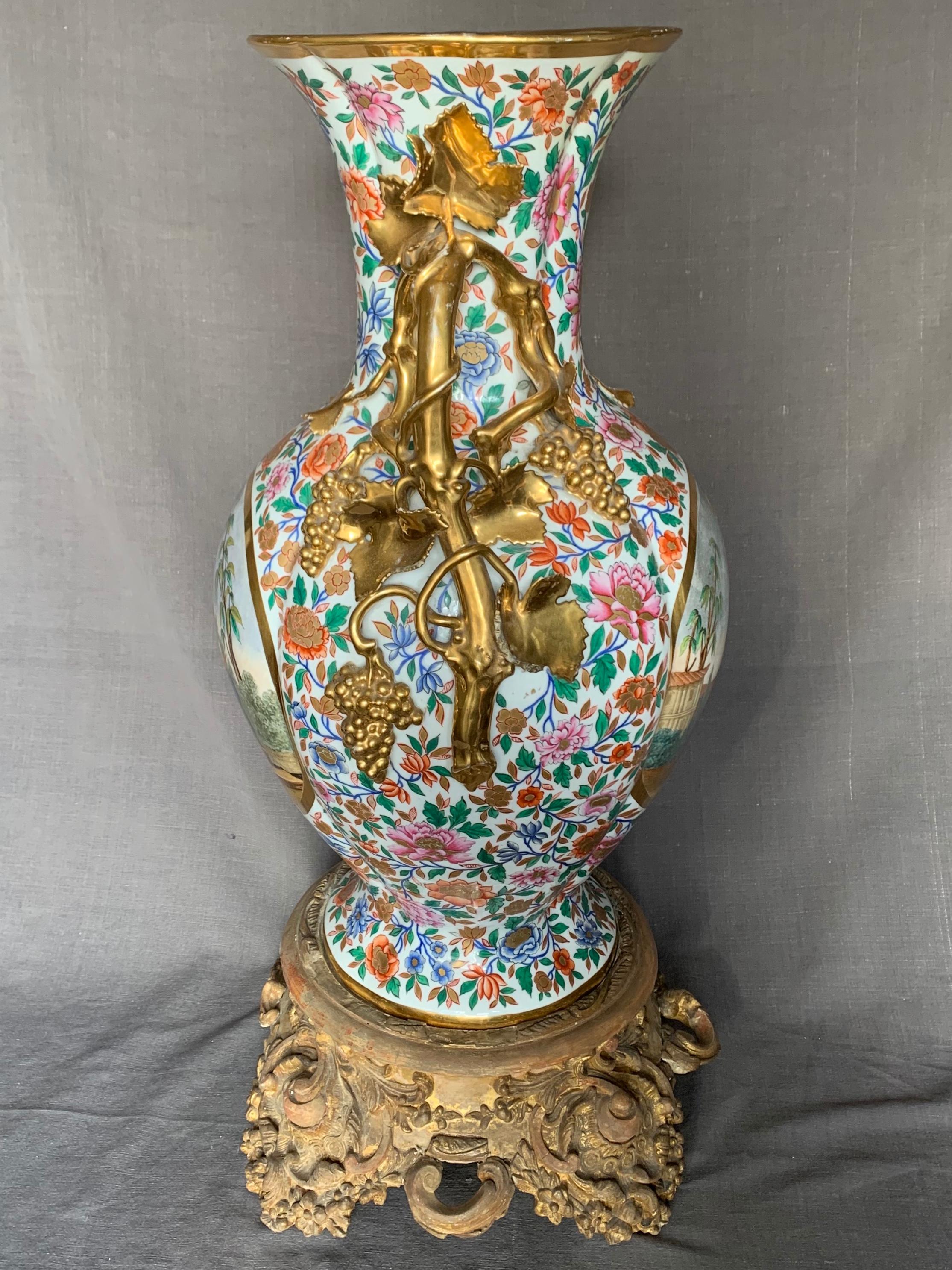 Gran jarrón de Chinoiserie italiana en venta 5