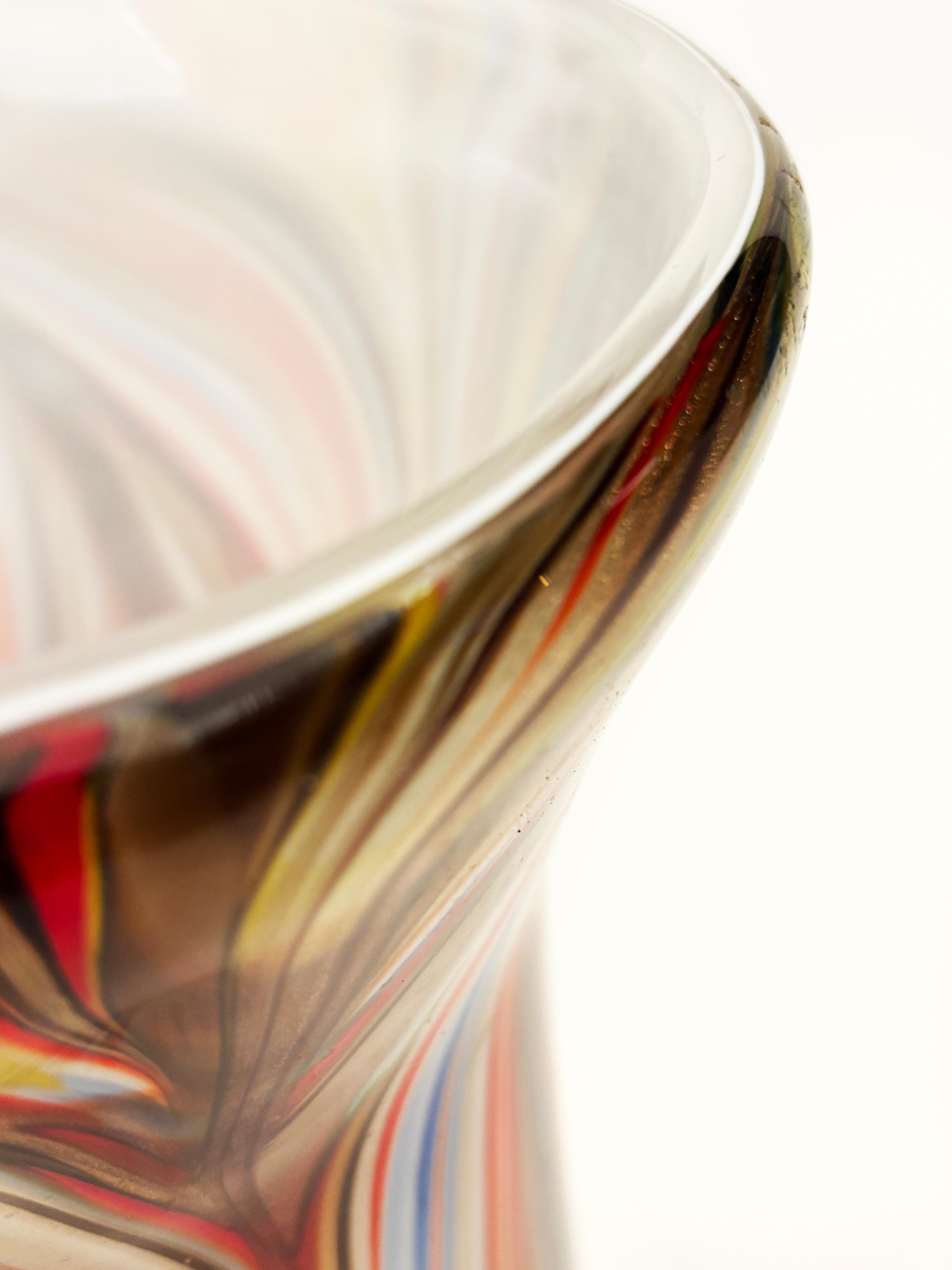 Große italienische Murano Vase mehrfarbig im Angebot 7