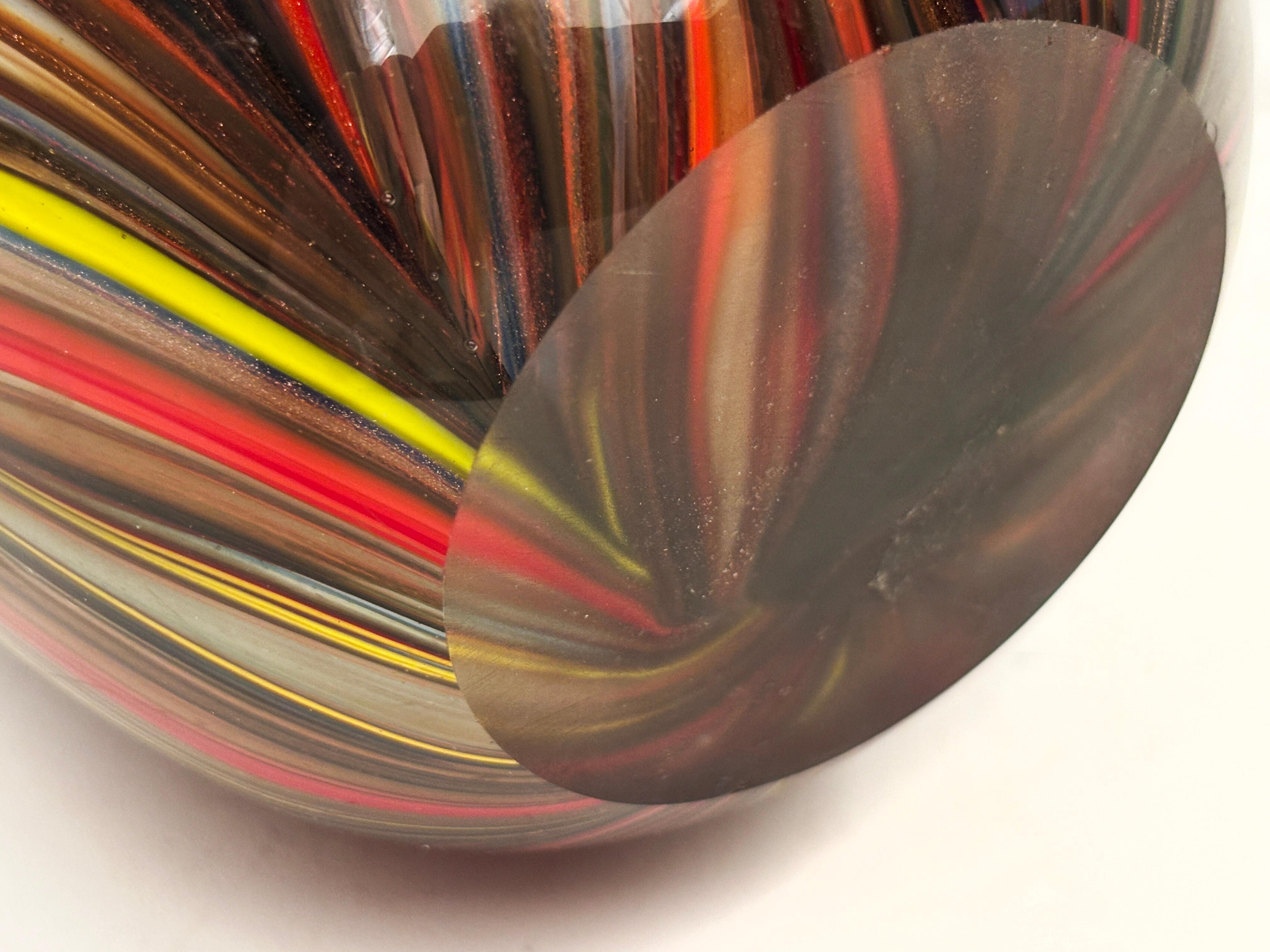 Große italienische Murano Vase mehrfarbig im Angebot 9