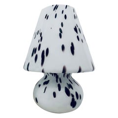 Large Italian Dalmatian Pattern Spotted Murano Glass Table Lamp, 1970s