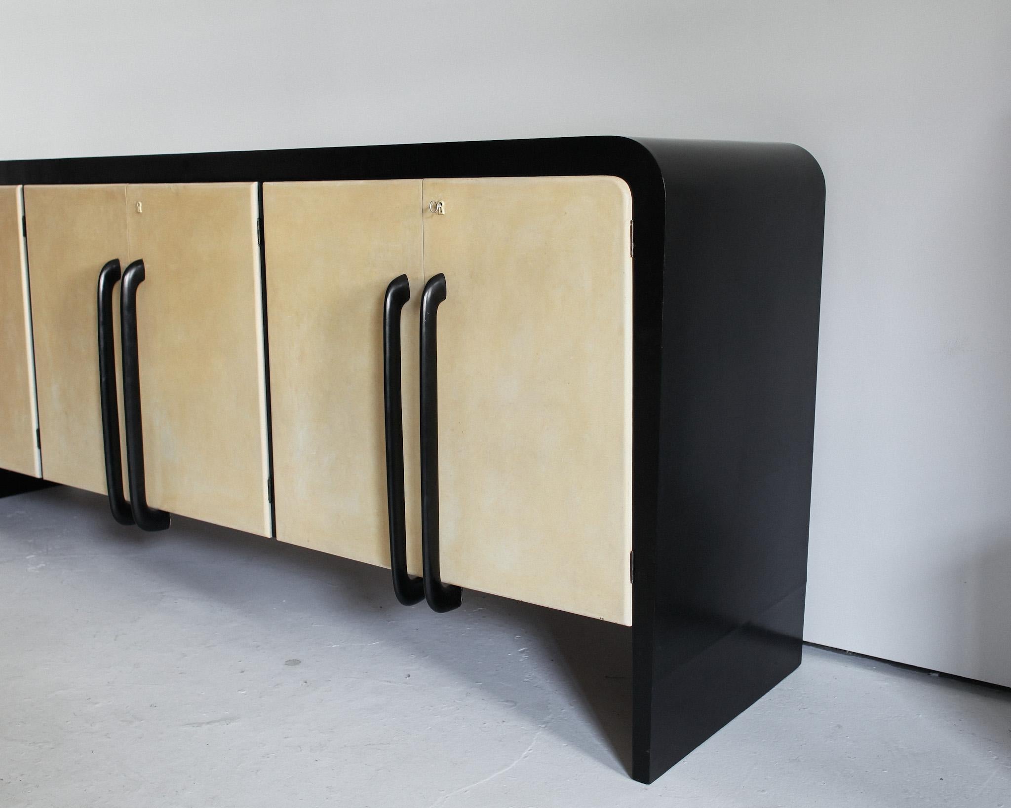 Large Italian Deco/Modernist Vellum Sideboard For Sale 1
