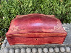 Large Italian Decorative Embossed Leather Box