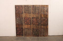 Large Italian Decoratively Painted Wooden Wall Panel, 19th C.