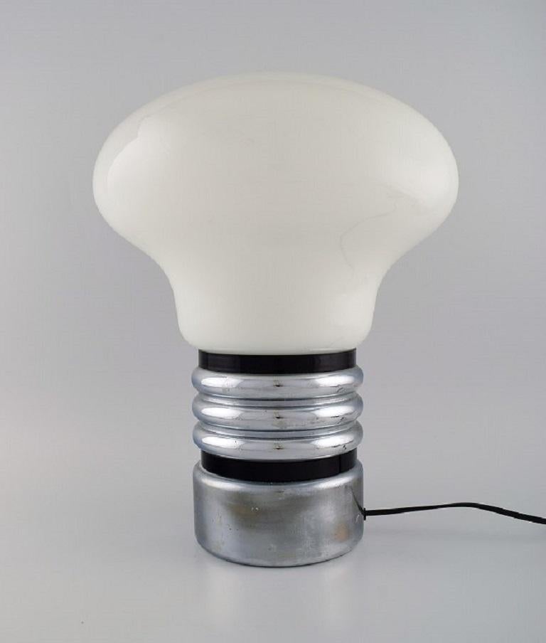 Late 20th Century Large Italian Designer Table Lamp Shaped like a Light Bulb, 1980s For Sale