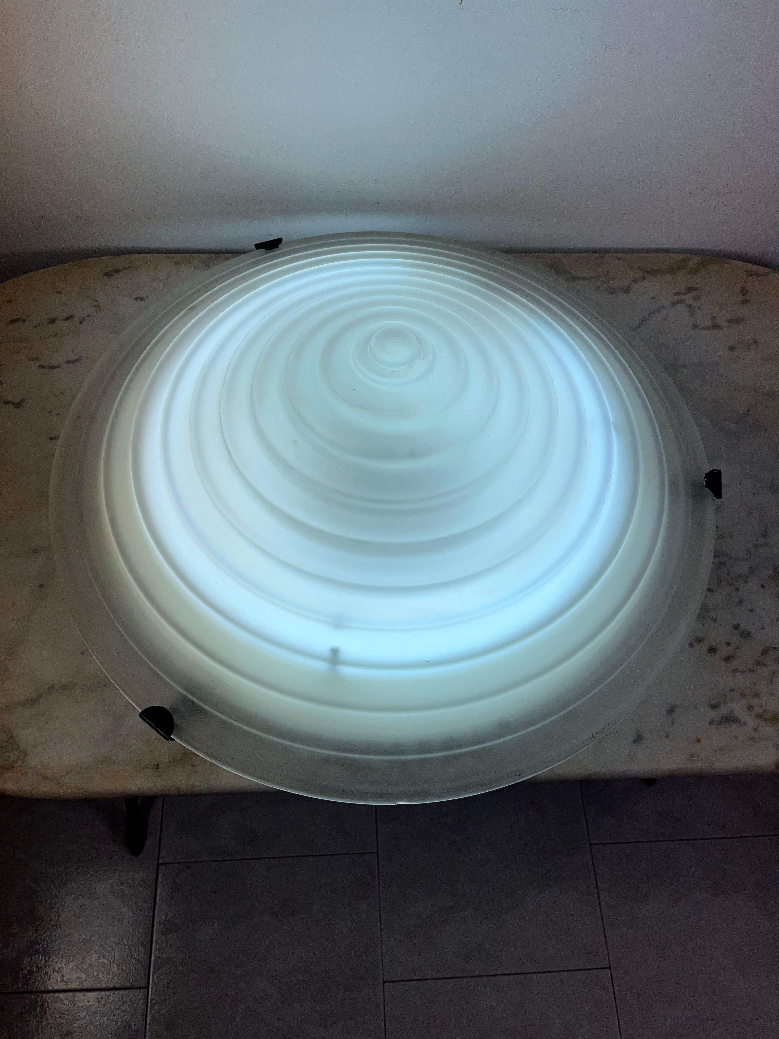 Large Italian Double Neon Ceiling Light Diameter 60 cm 1970s For Sale 5