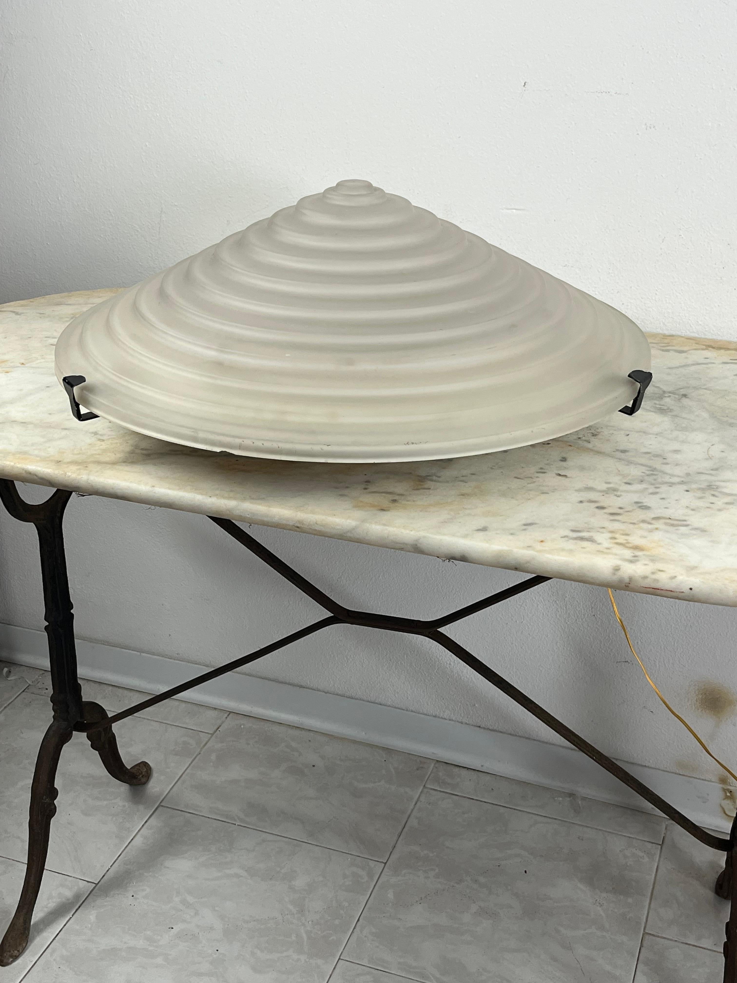 Large Italian Double Neon Ceiling Light Diameter 60 cm 1970s For Sale 6