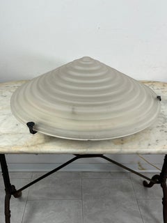 Large Italian Double Neon Ceiling Light Diameter 60 cm 1970s