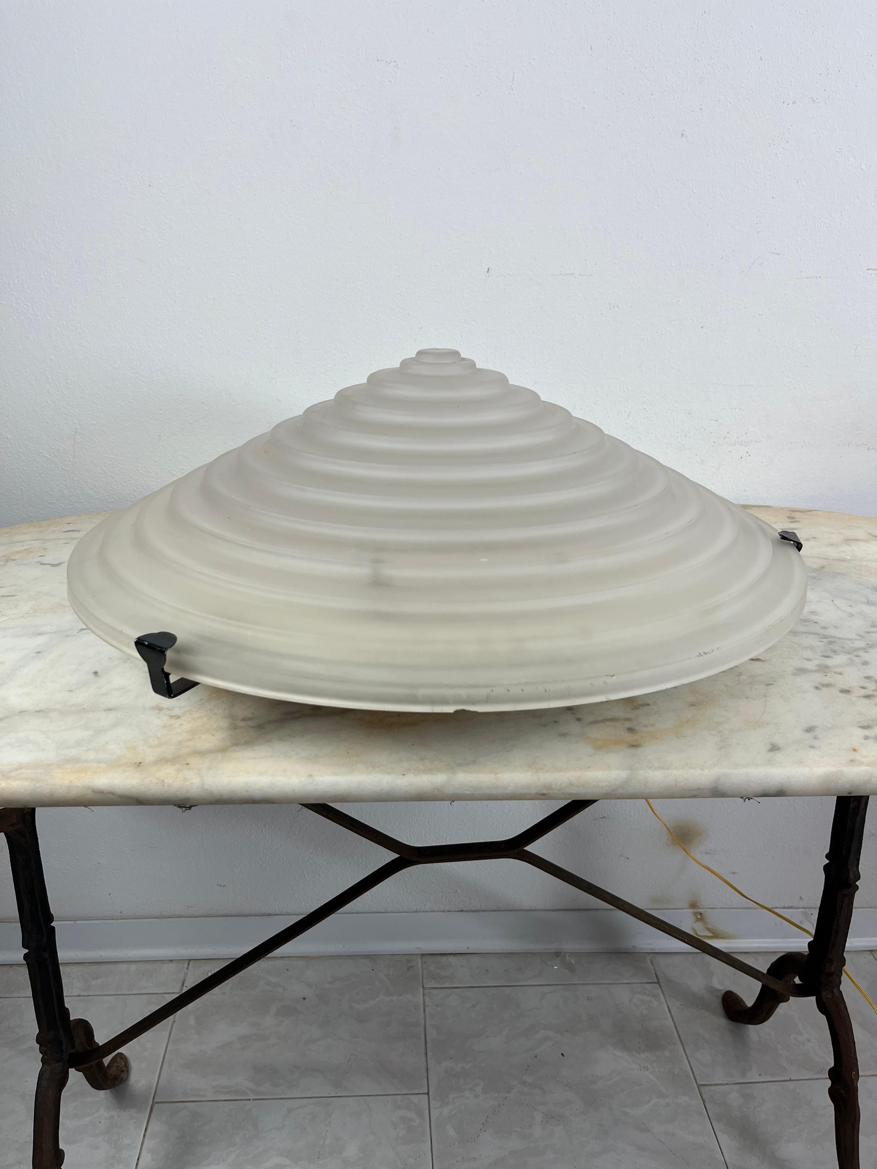 Large Italian Double Neon Ceiling Light Diameter 60 cm 1970s For Sale 2