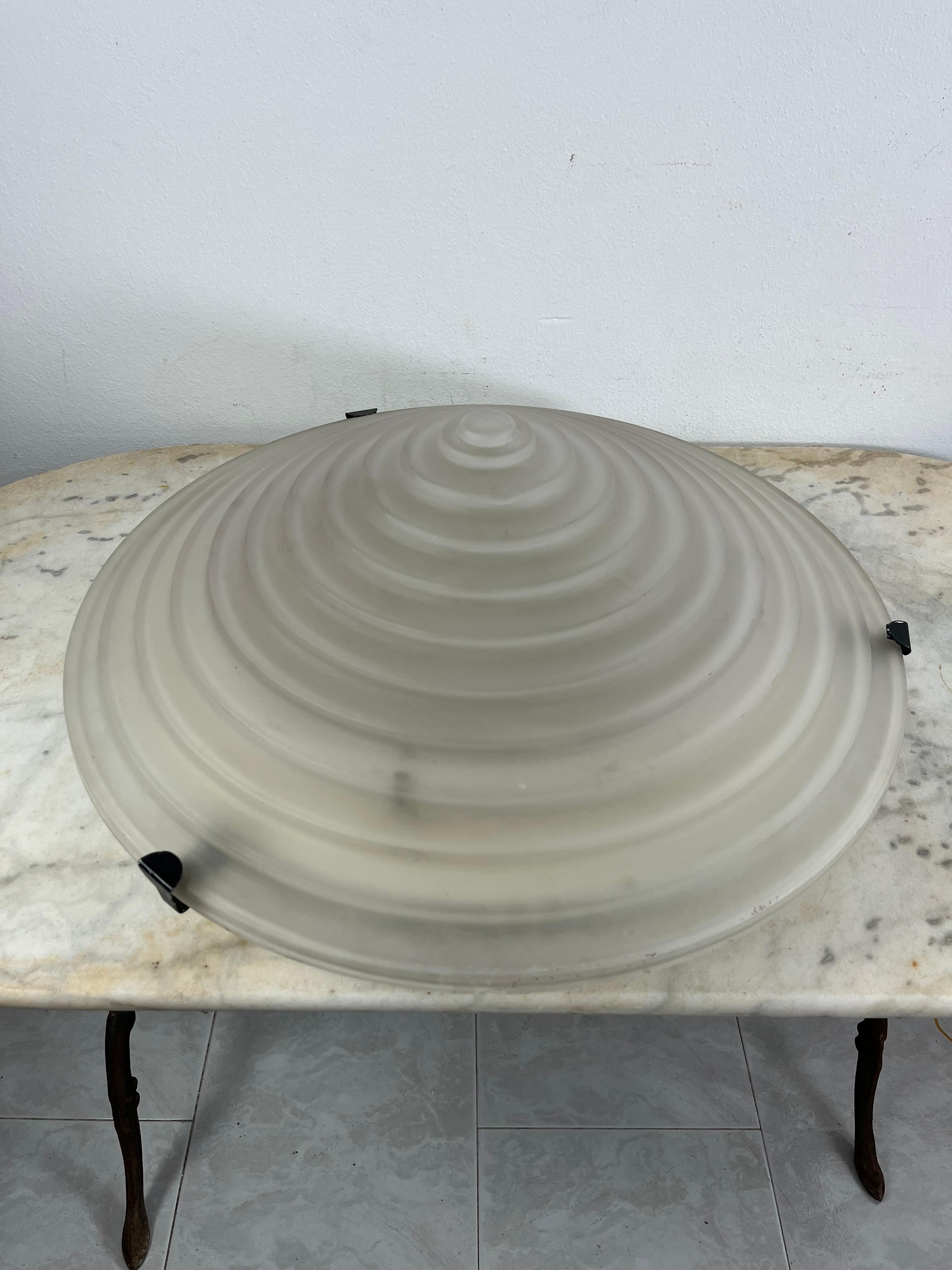 Large Italian Double Neon Ceiling Light Diameter 60 cm 1970s For Sale 4