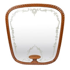 Large Italian Etched Design Mirror