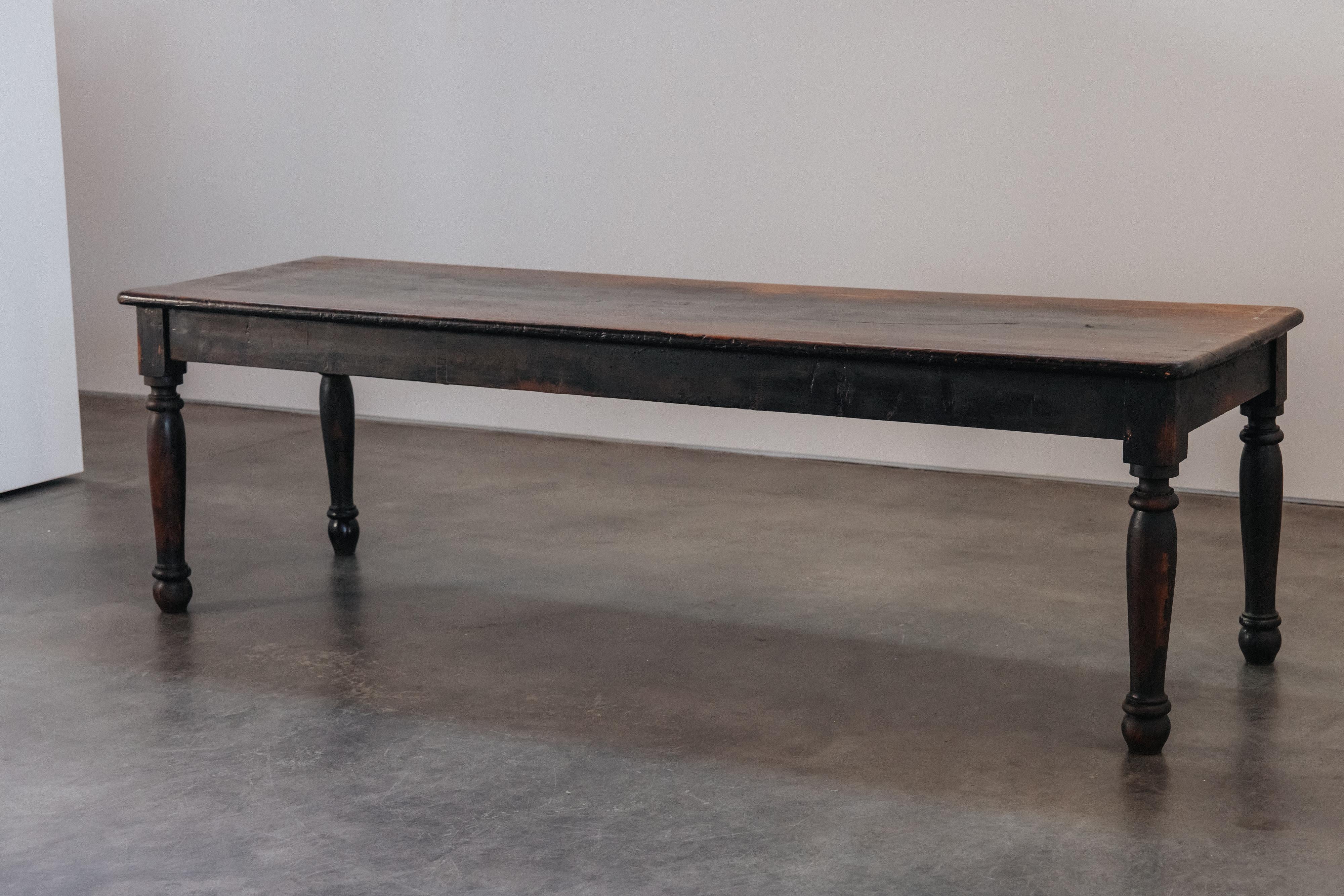Européen Grande table de ferme italienne provenant de France, vers 1850 en vente