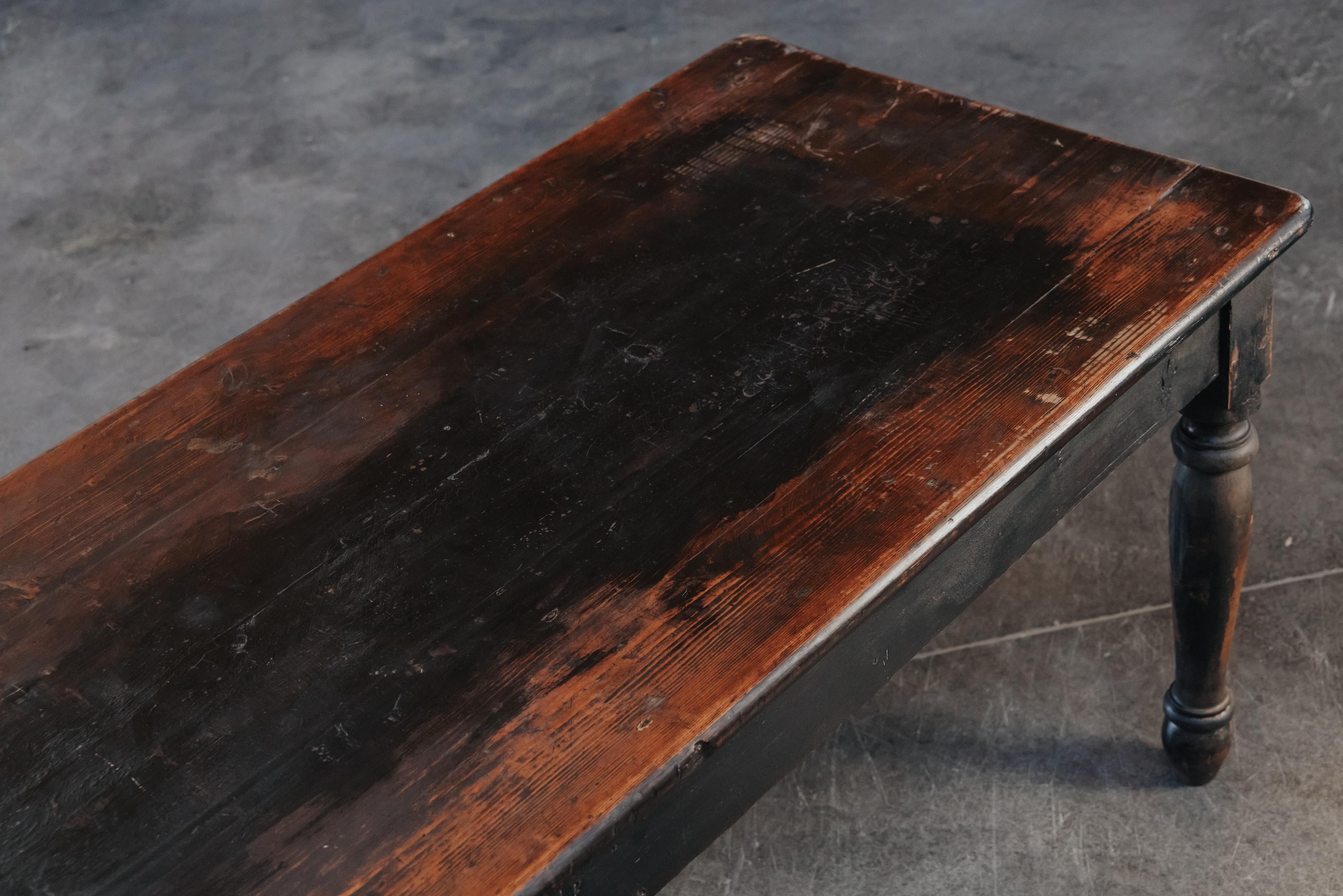 Grande table de ferme italienne provenant de France, vers 1850 en vente 1