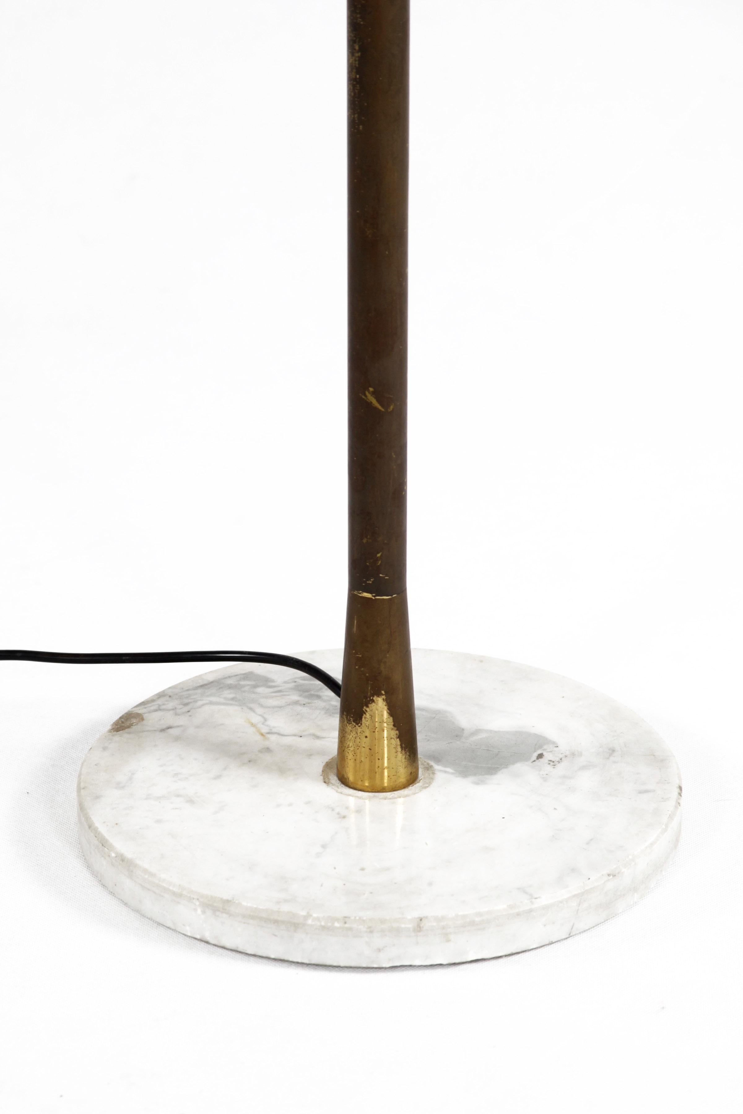 Große italienische Stehlampe mit drei Aluminiumschirmen, Italien, 1950er Jahre im Angebot 2