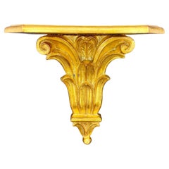 Large Italian Florentine Architectural Gilt Wall Shelf Bracket