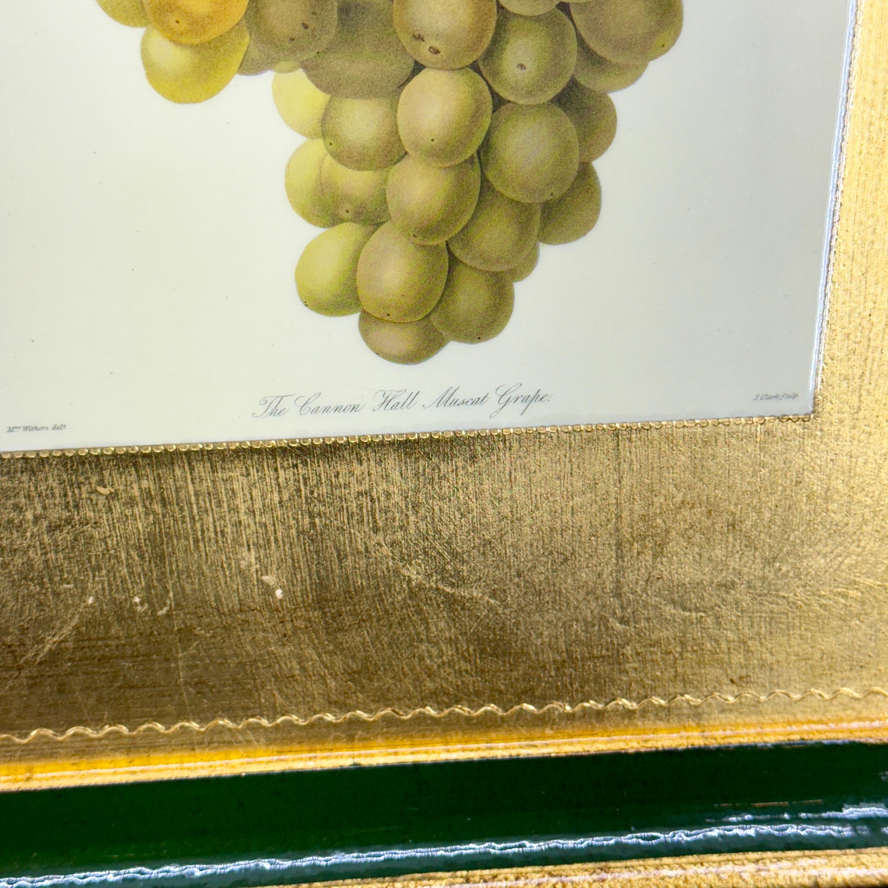 Large Italian Florentine Gilt Wood Gold Tray with Fruits en vente 2