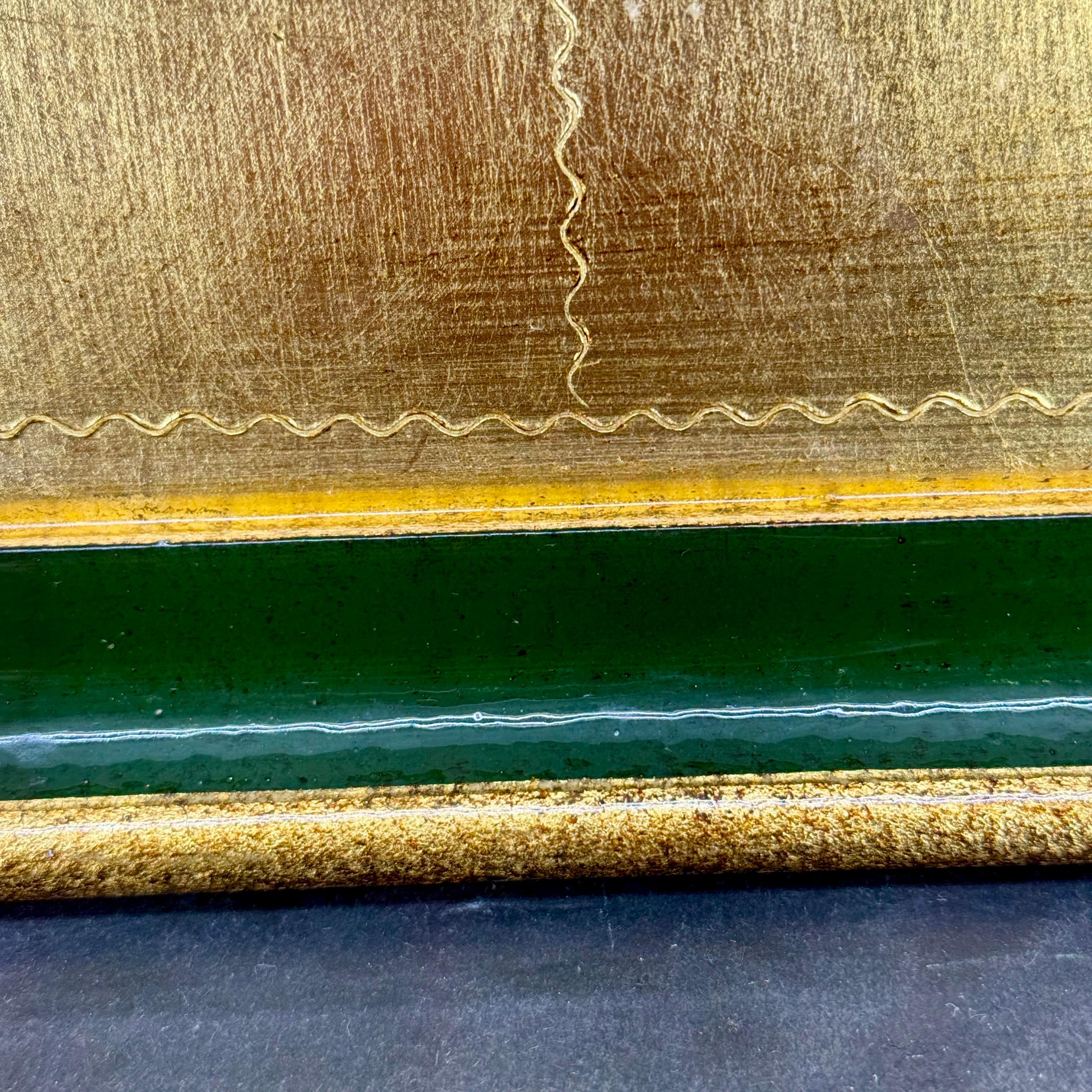 Large Italian Florentine Gilt Wood Gold Tray with Fruits en vente 7