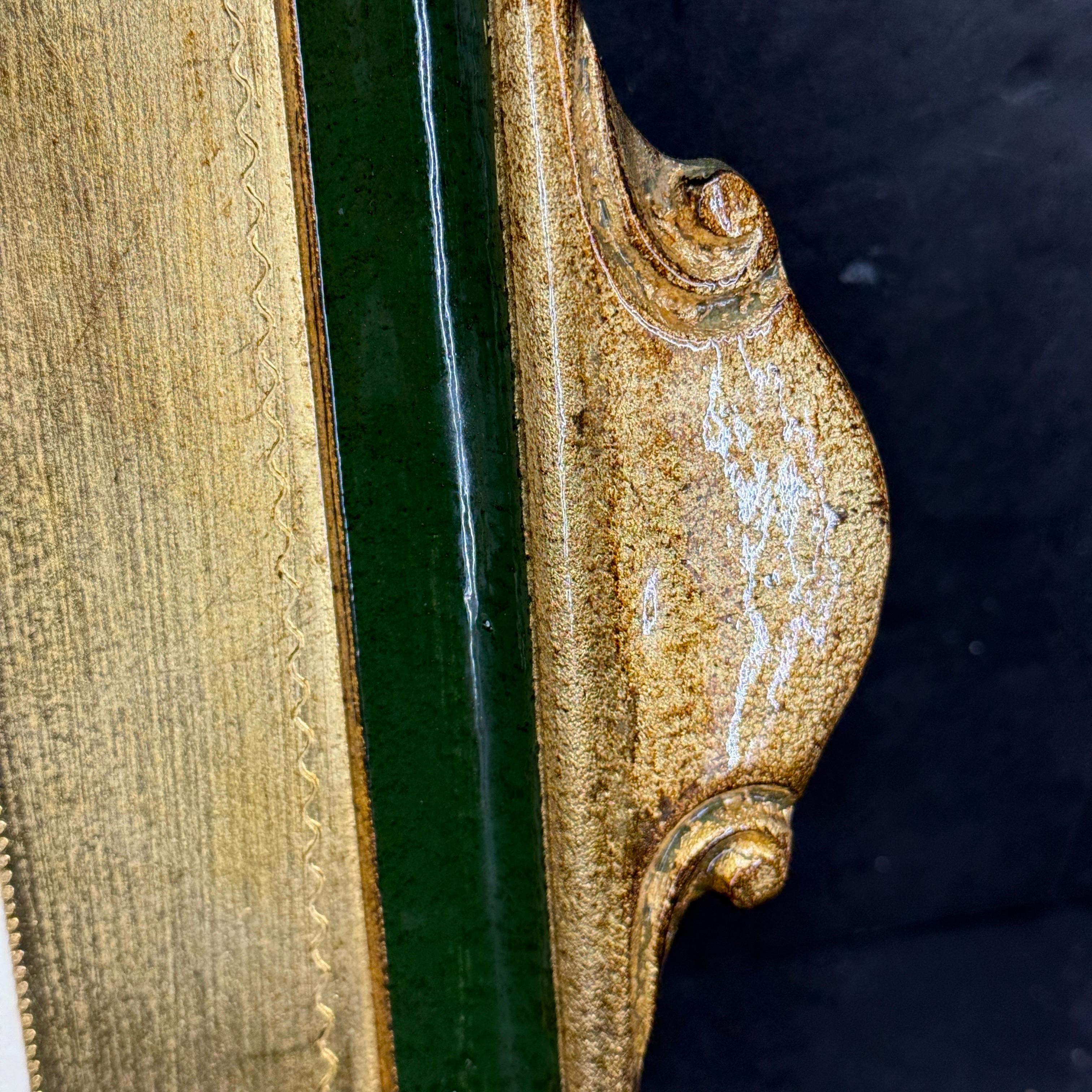 Large Italian Florentine Gilt Wood Gold Tray with Fruits en vente 8