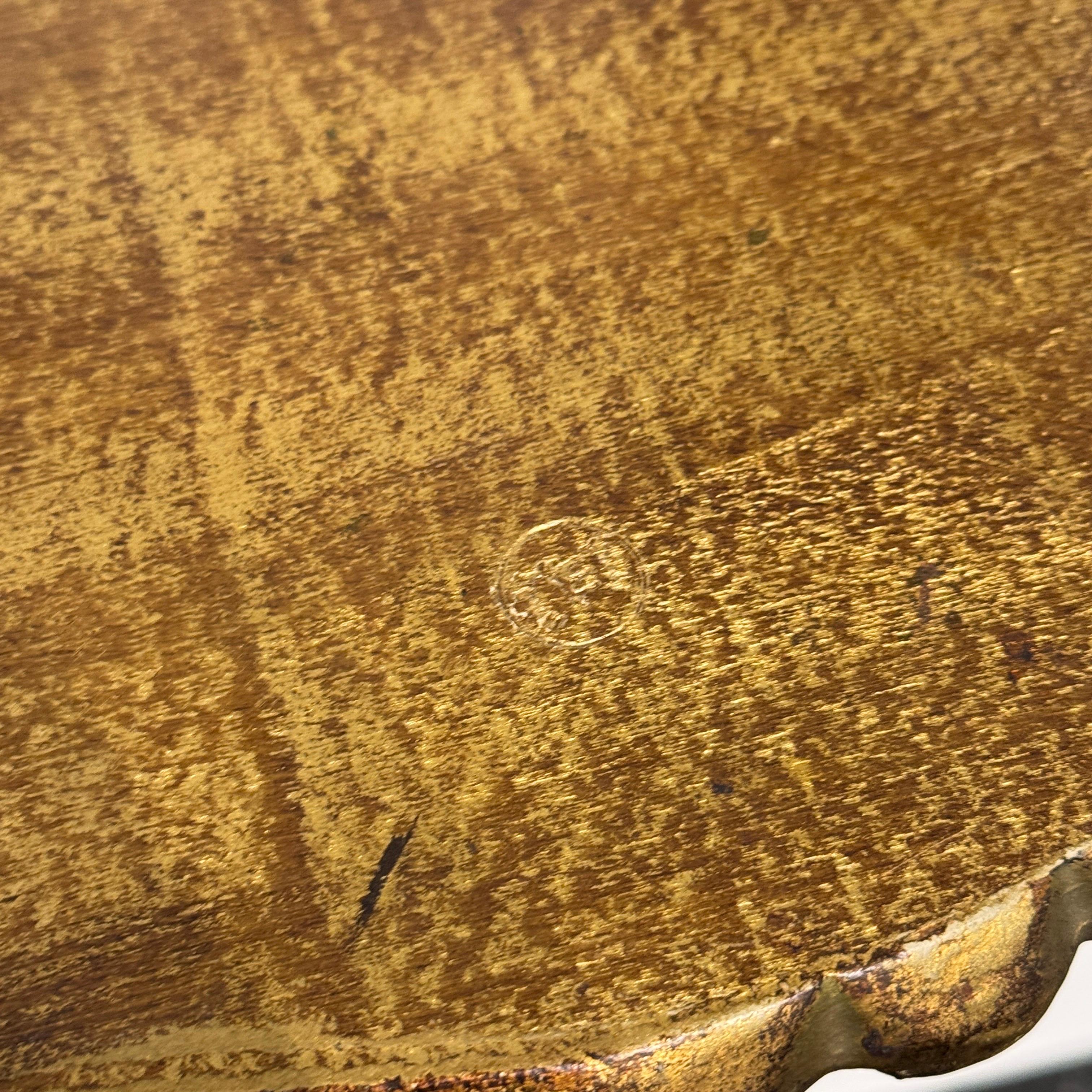 Large Italian Florentine Gilt Wood Yellow Gold Tray w Handles 4