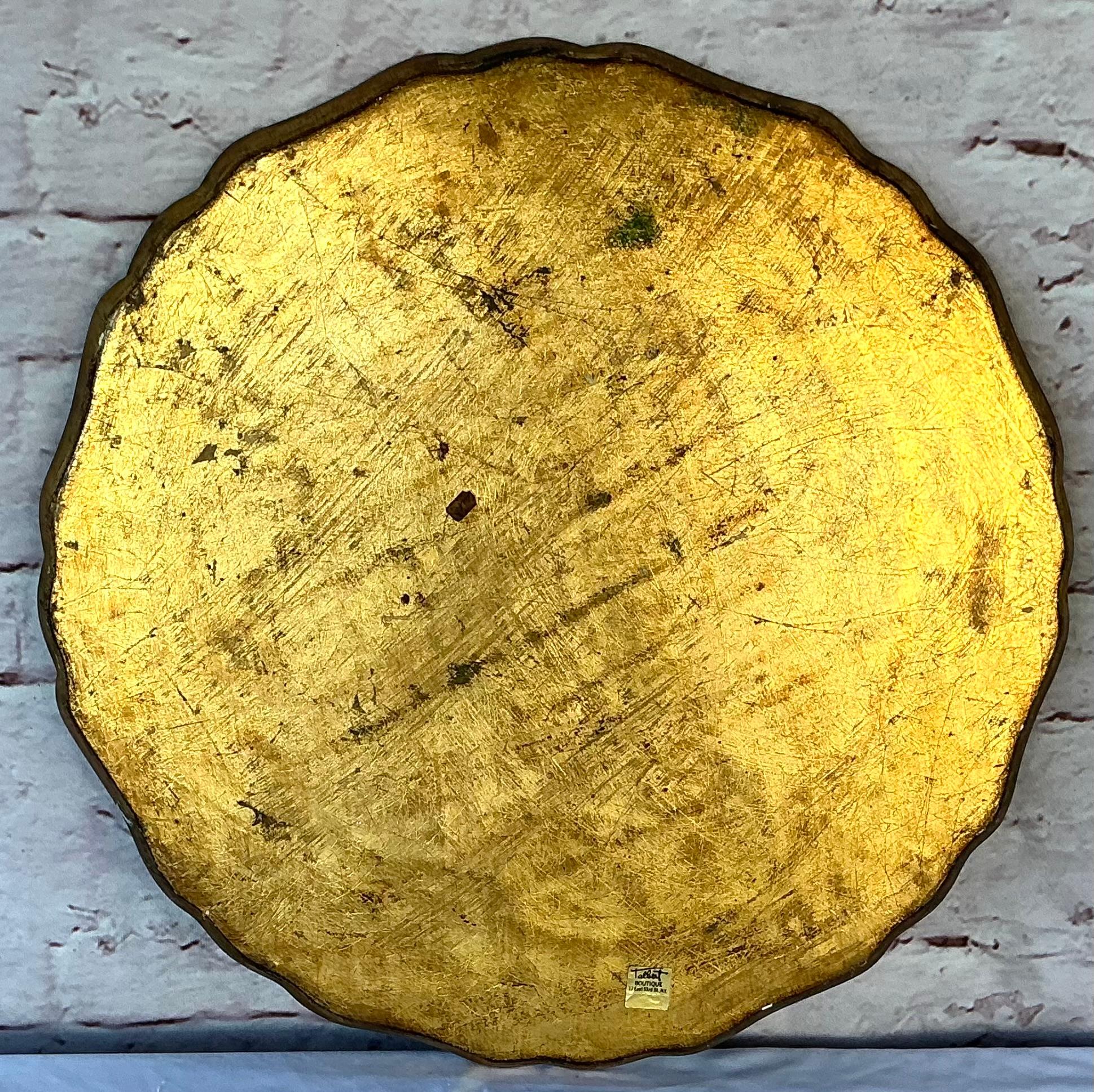 Large Italian Florentine Giltwood Decorative Tray For Sale 1