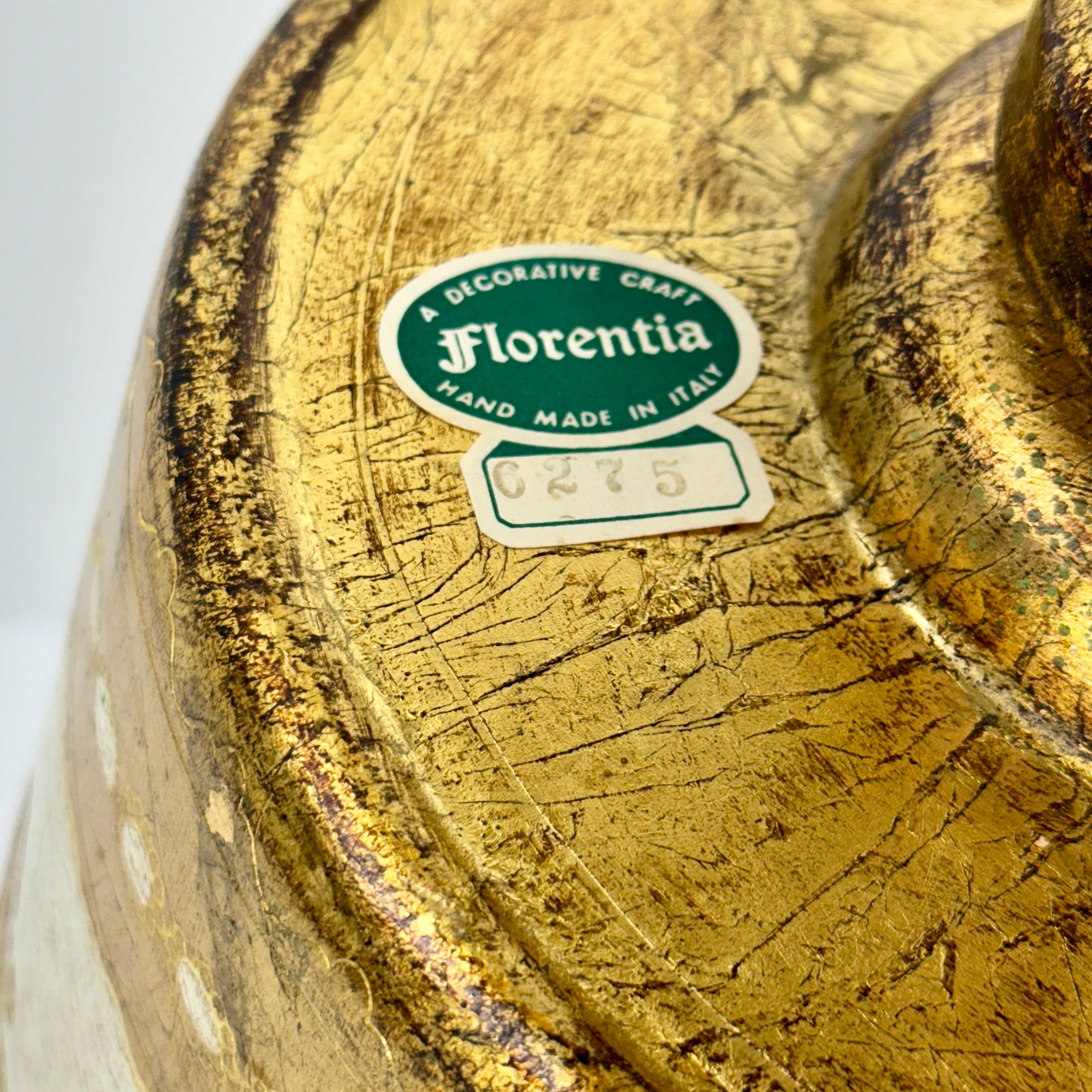 Große italienische Florentine Gold und Creme Urne Pflanzer (Holz) im Angebot
