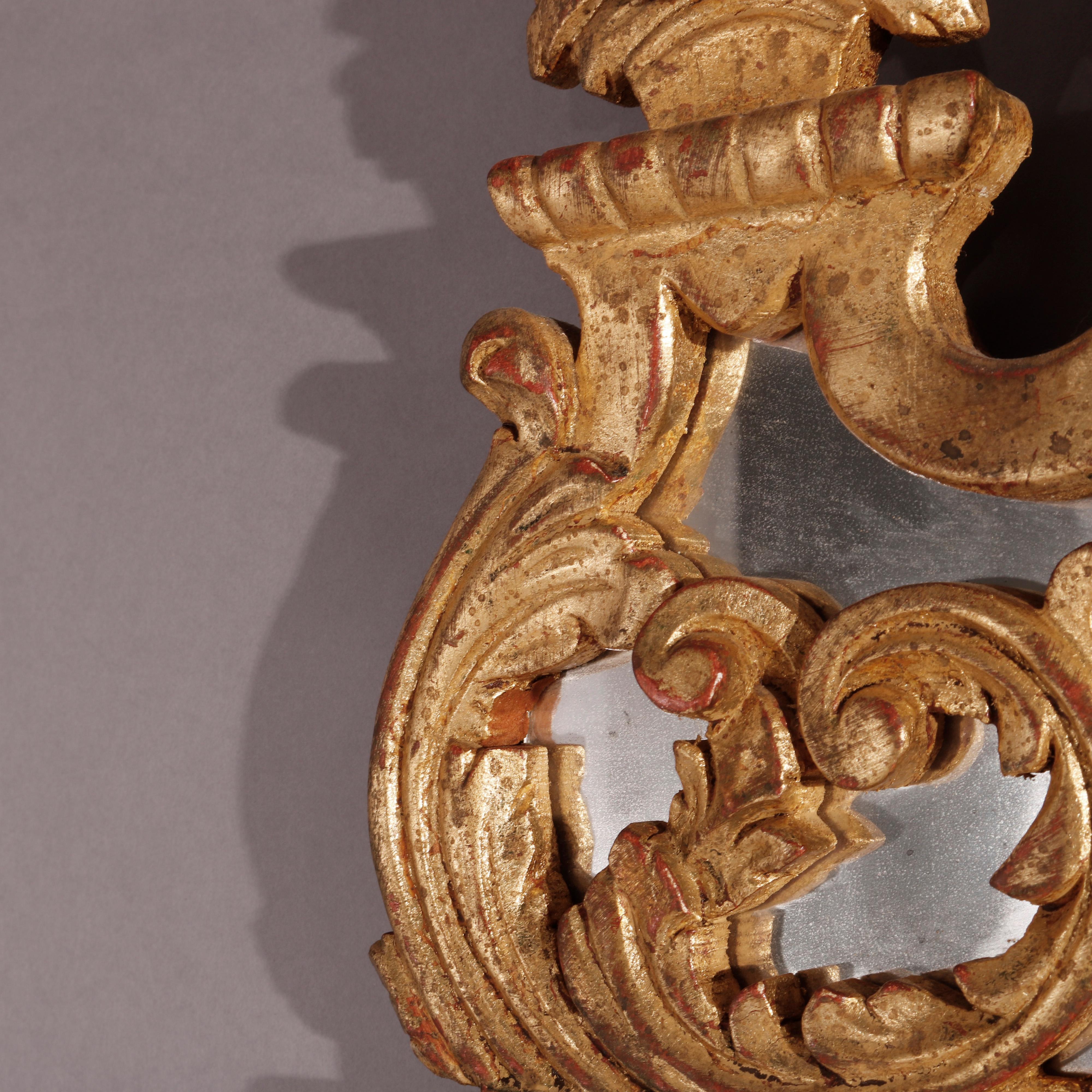 Large Italian Giltwood Parclose Wall over Mantel Mirror, 20th Century 10