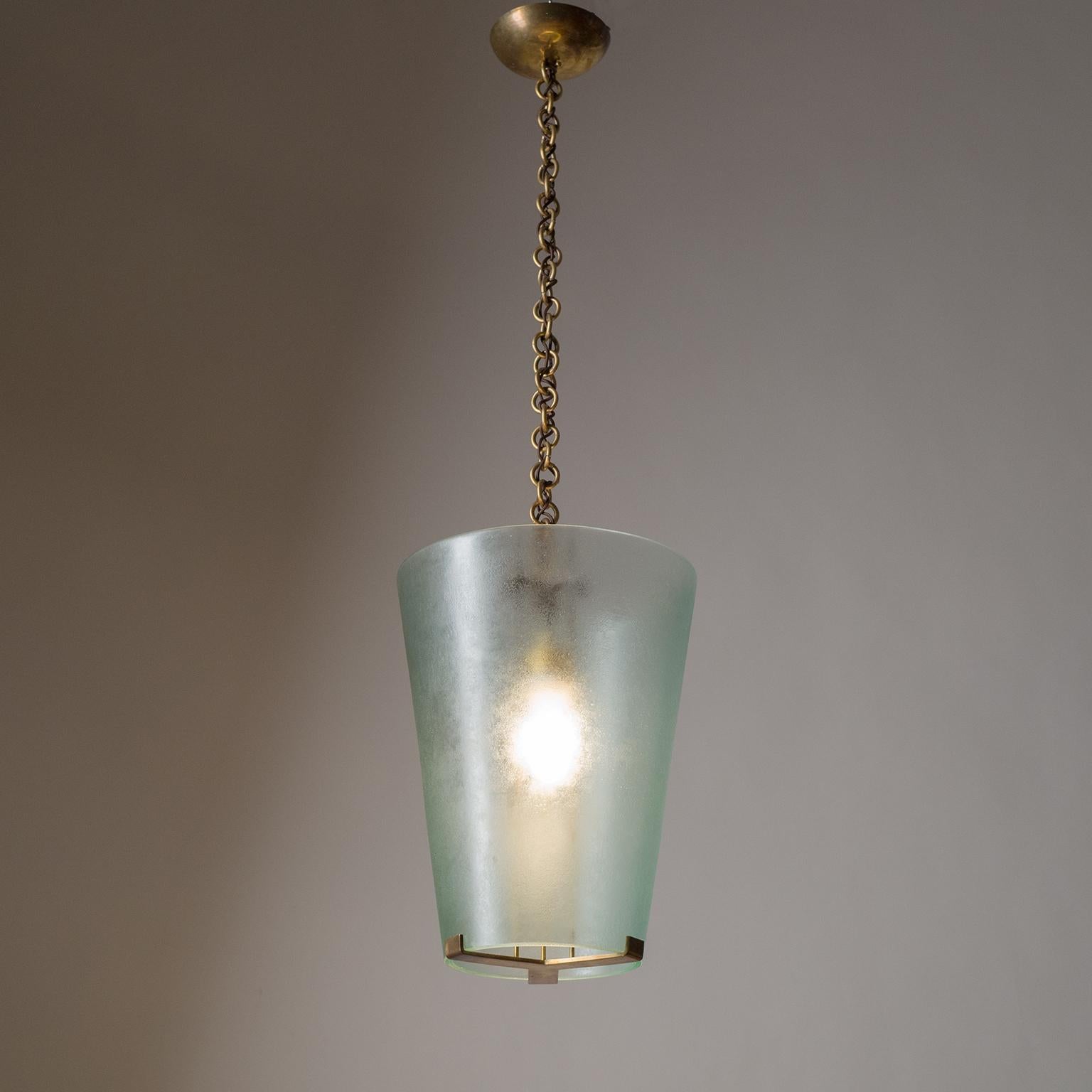 Large Italian Glass Lantern, circa 1960 4