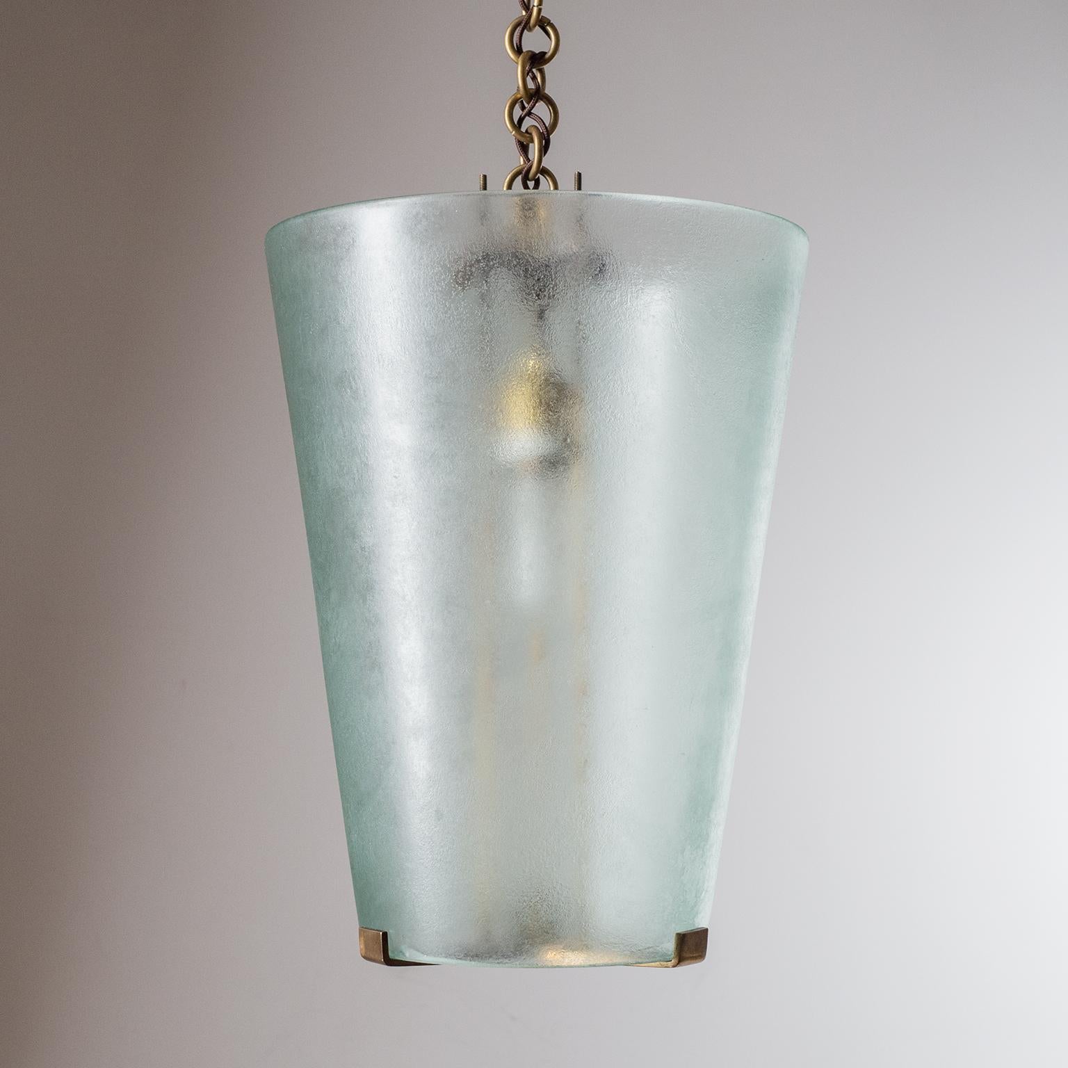 Large Italian Glass Lantern, circa 1960 5