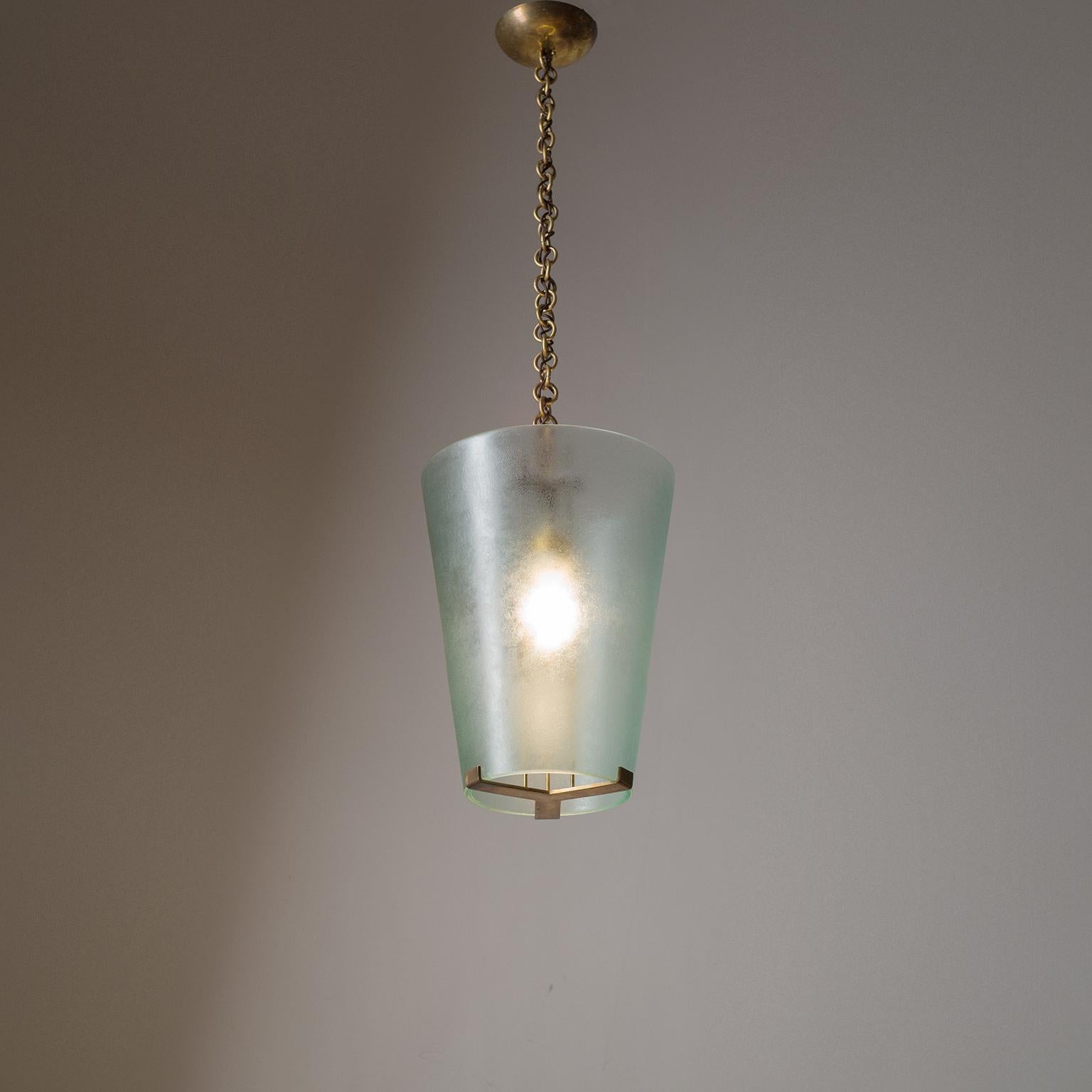 Large Italian Glass Lantern, circa 1960 9