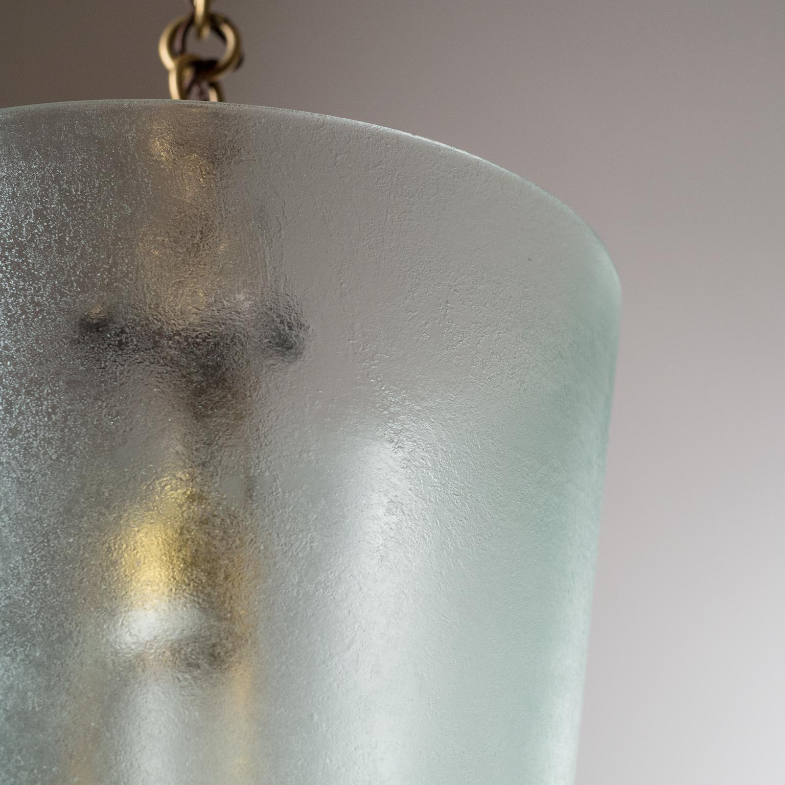 Mid-20th Century Large Italian Glass Lantern, circa 1960