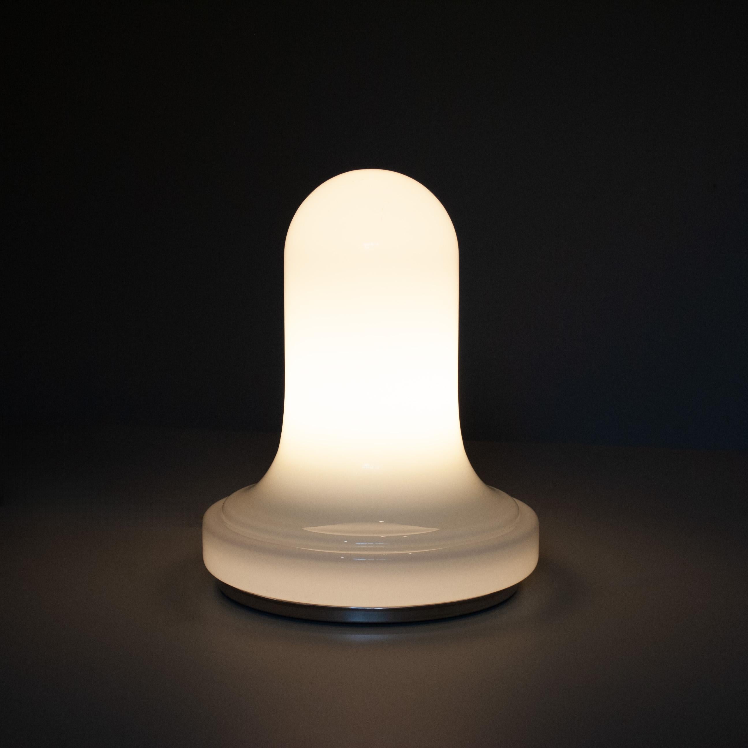 Large Italian Glass Table Lamp For Sale 1