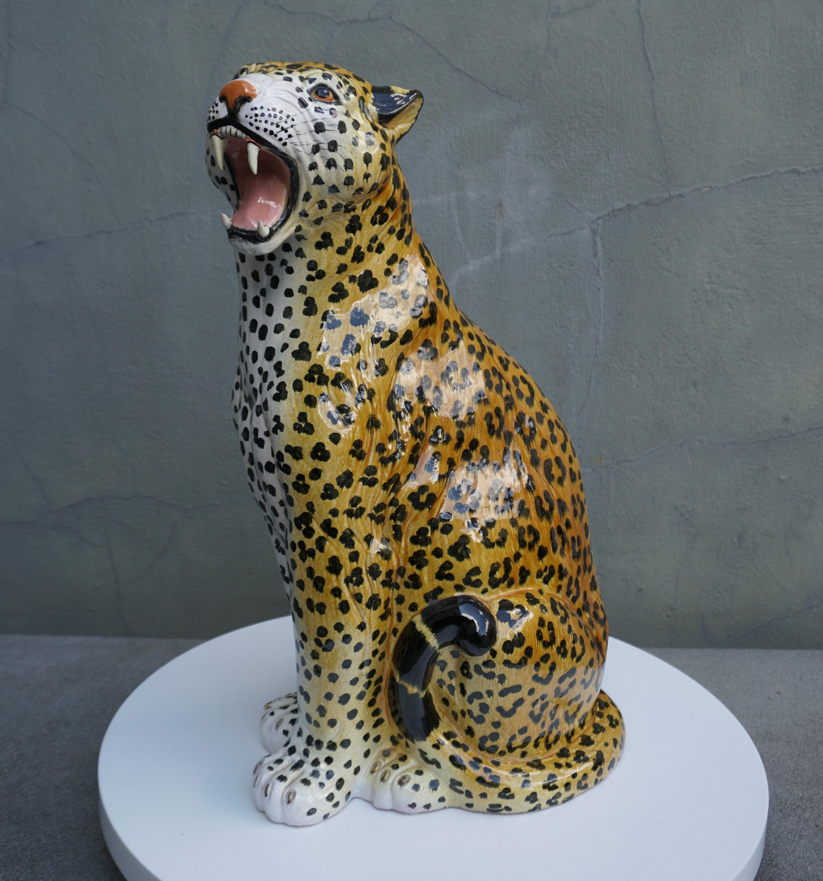 large cheetah statue