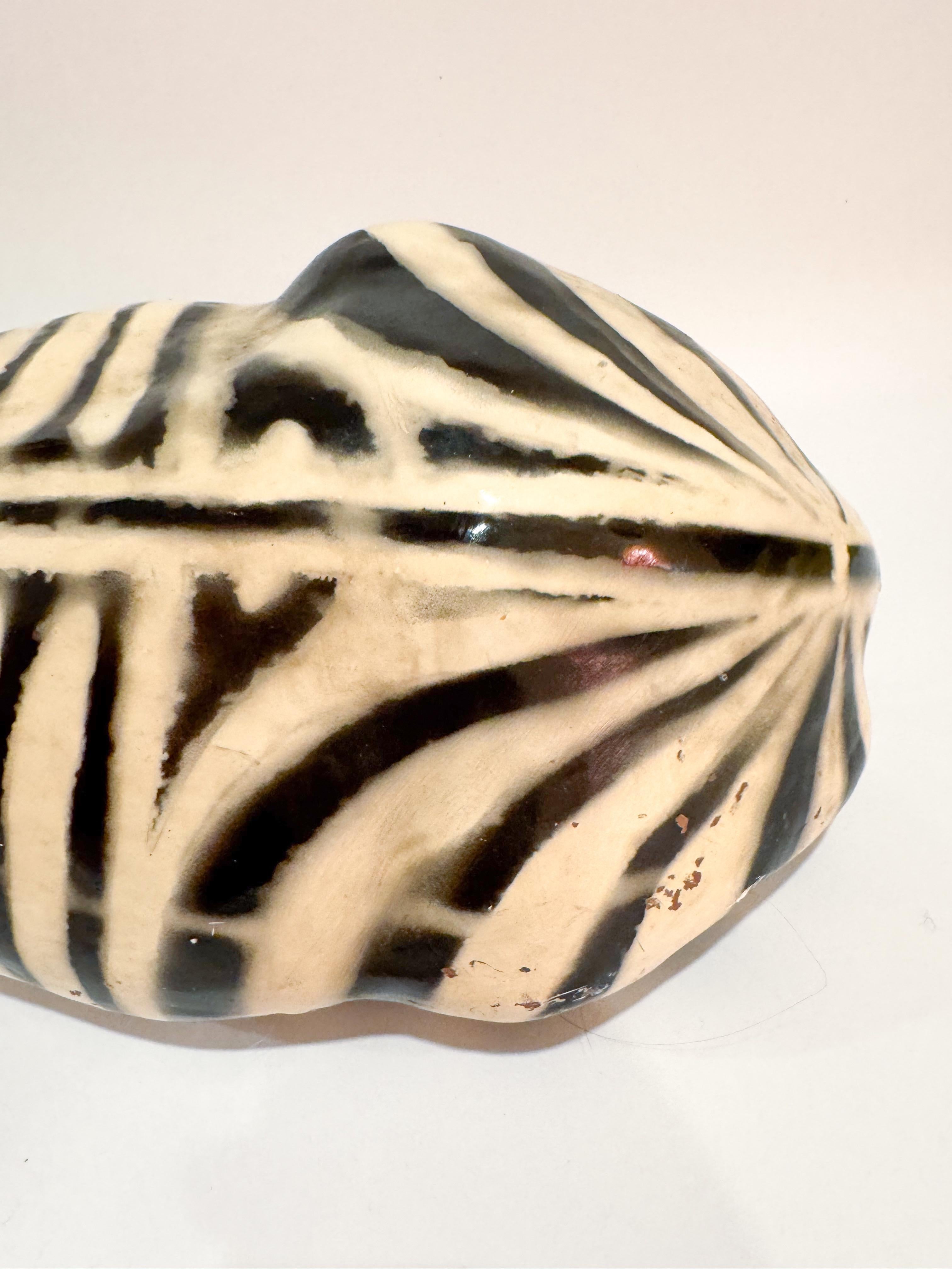 Large Italian Glazed Terracotta Zebra Statue – Mid-Century, 1960s For Sale 3