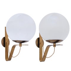 Vintage Large Italian Globe Sconces