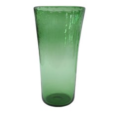 Large Italian Green Glass Vase