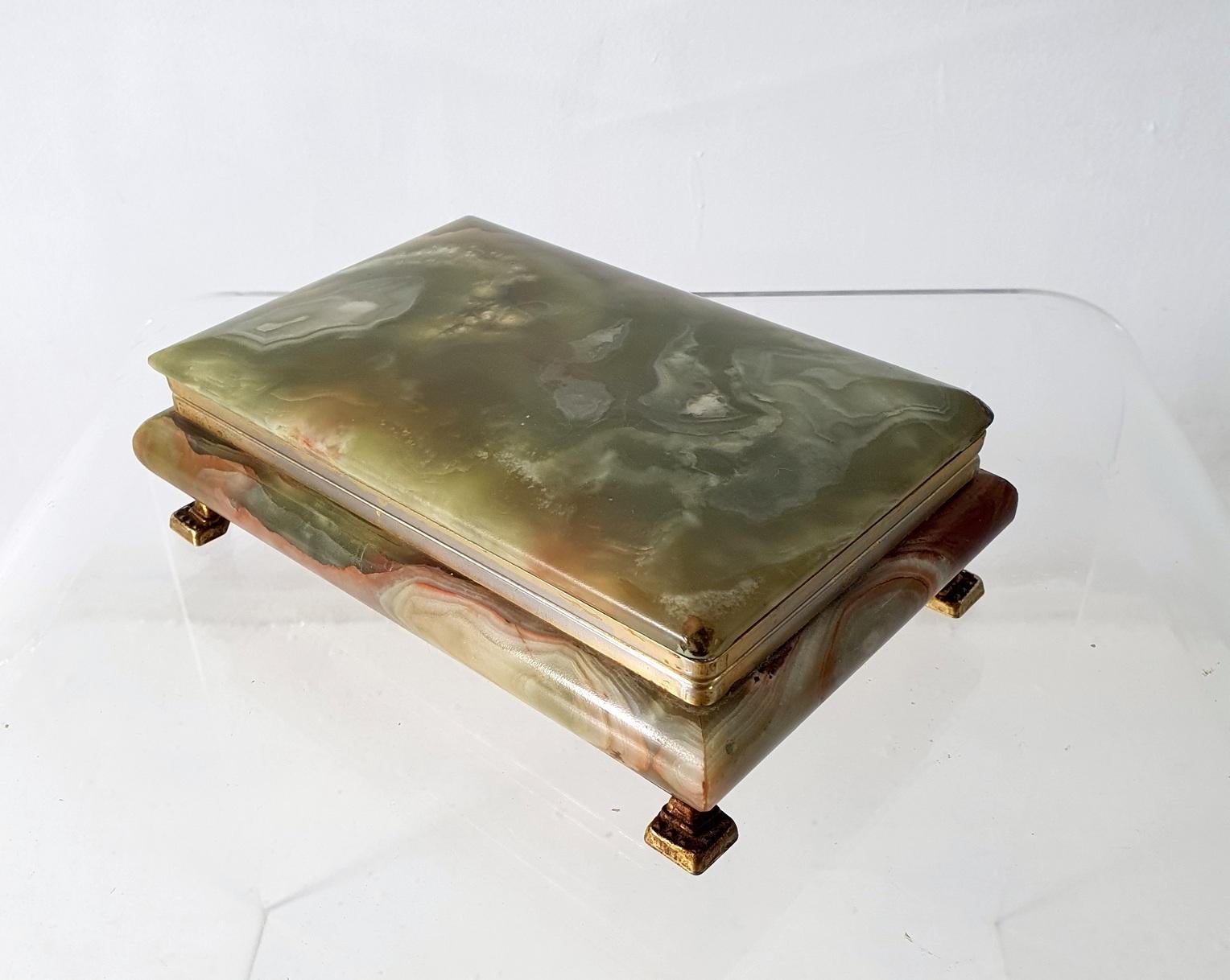 Large Italian Green Onyx Marble Box 2