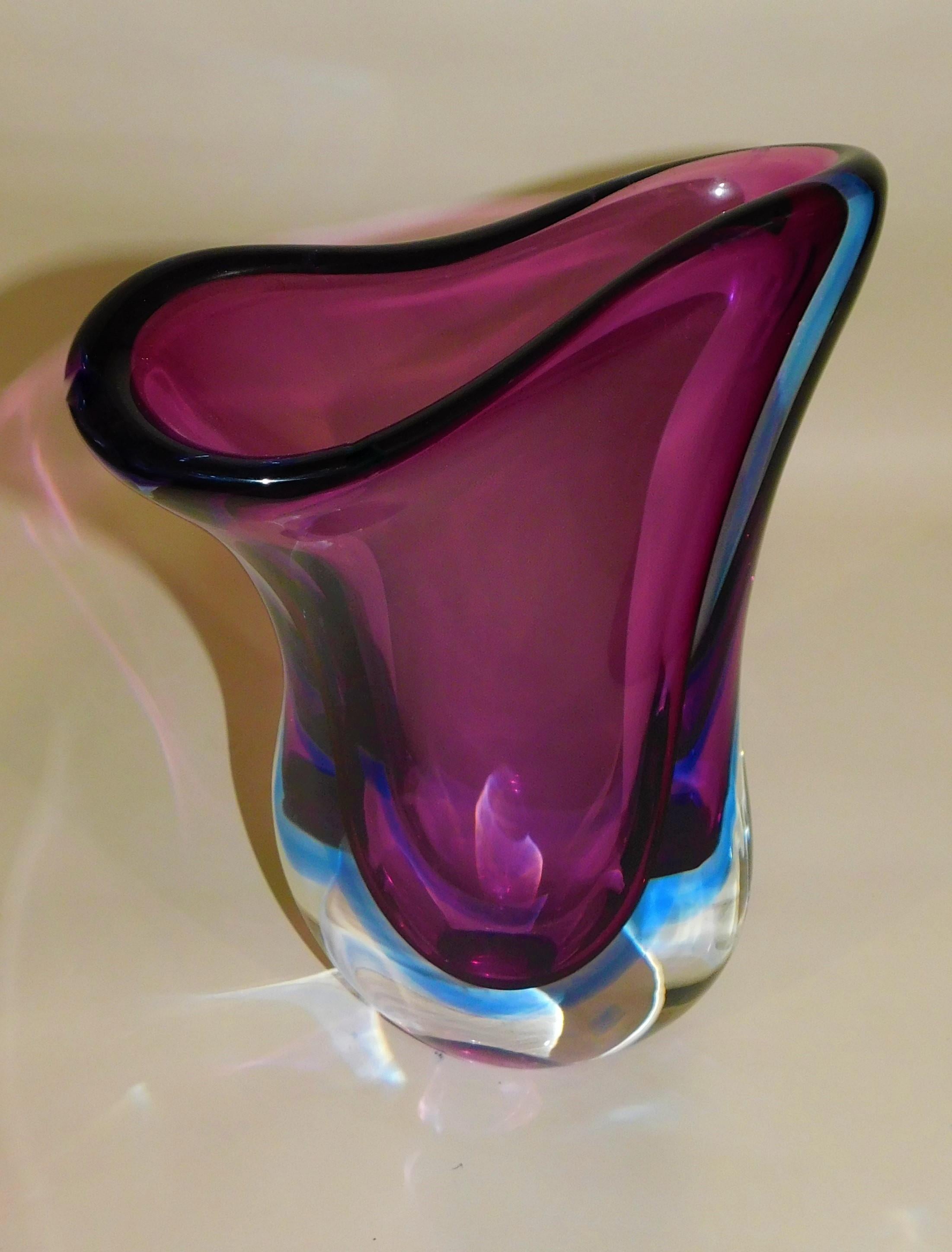 large colored glass vases