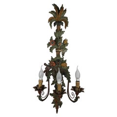 Großer handgeschnitzter italienischer Renaissance-Wandleuchter