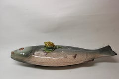 Large Italian Hand Painted Tiffany's Ceramic Trout Tureen