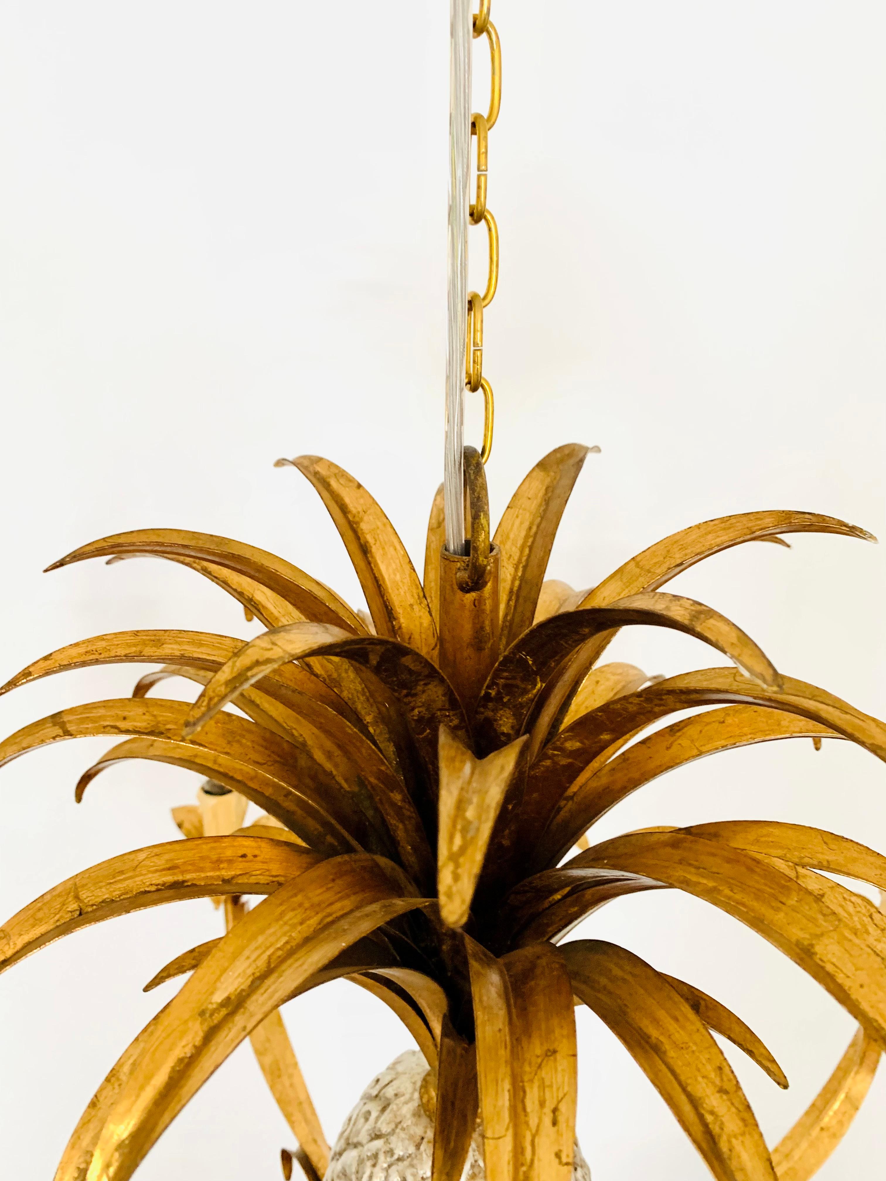 Large Italian Hollywood Regency Pineapple Chandelier by Hans Kögl For Sale 3