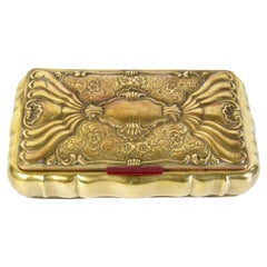 Large Italian Jewelry Box in Brass circa 1910
