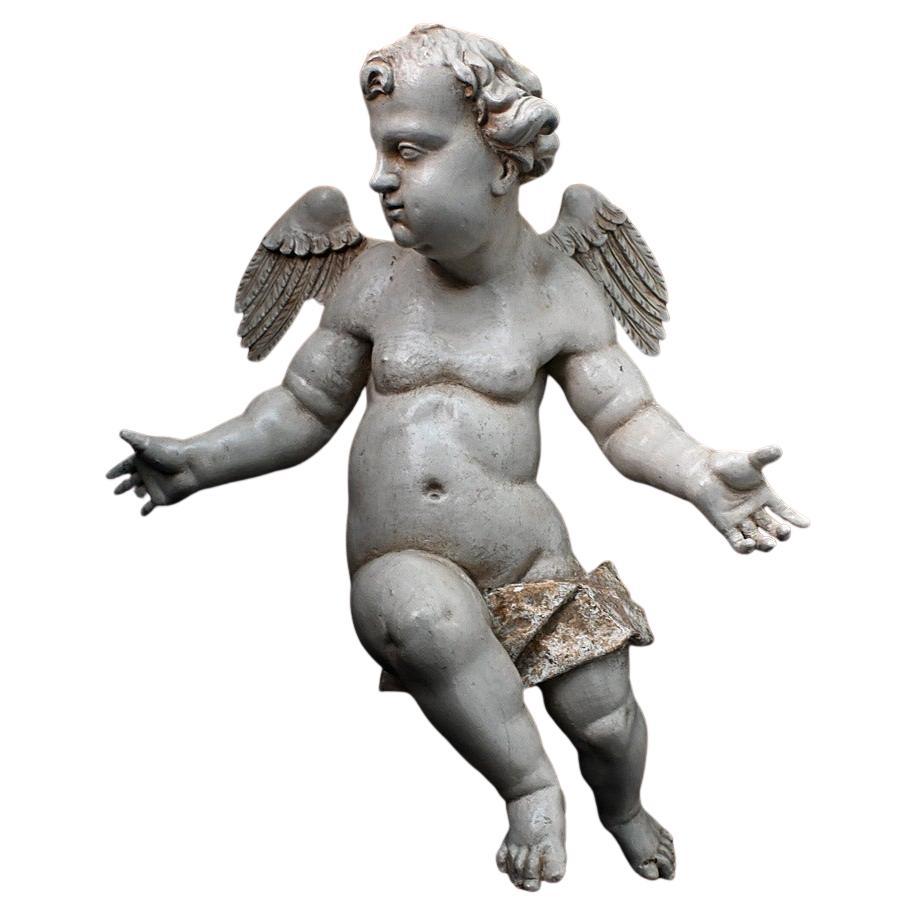 Grand chérubin italien de la fin du XVIIIe siècle sculpté à la main en vente
