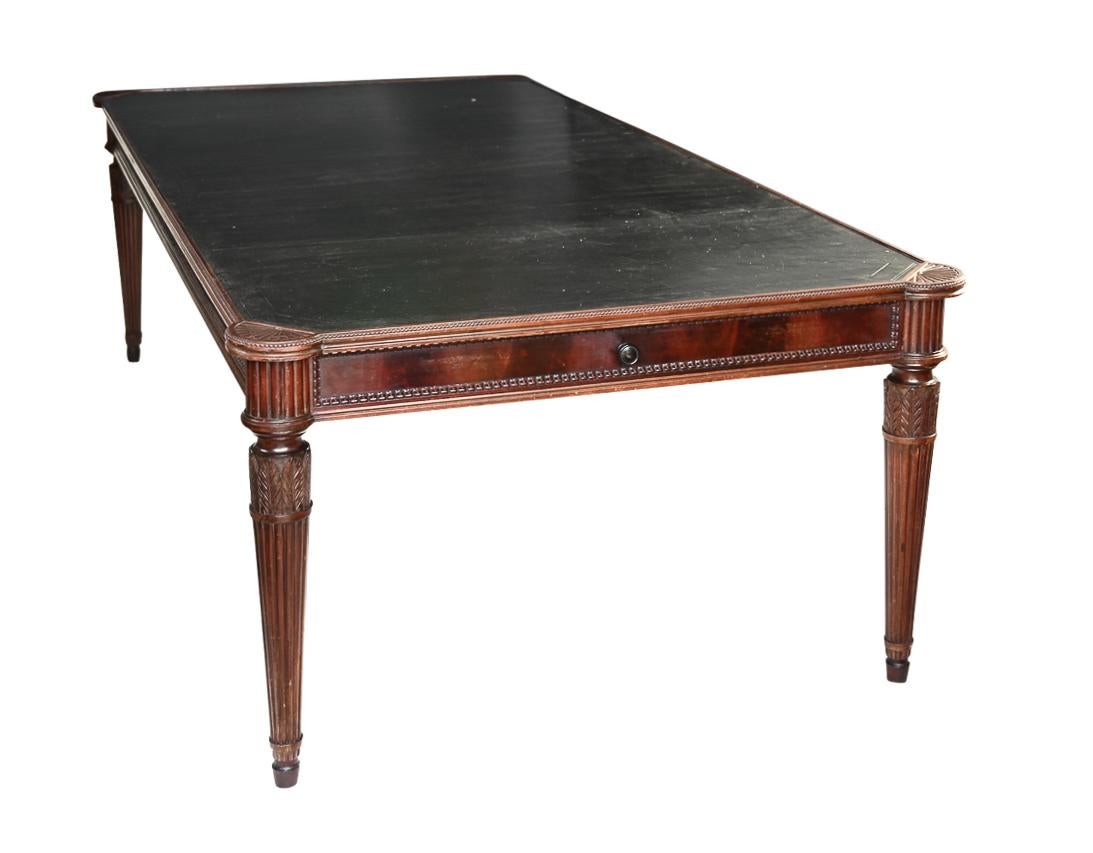 Large Italian Library Table in the 18th Century Style Ex Collection Pierre Bergé 10