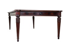 Large Italian Library Table in the 18th Century Style Ex Collection Pierre Bergé